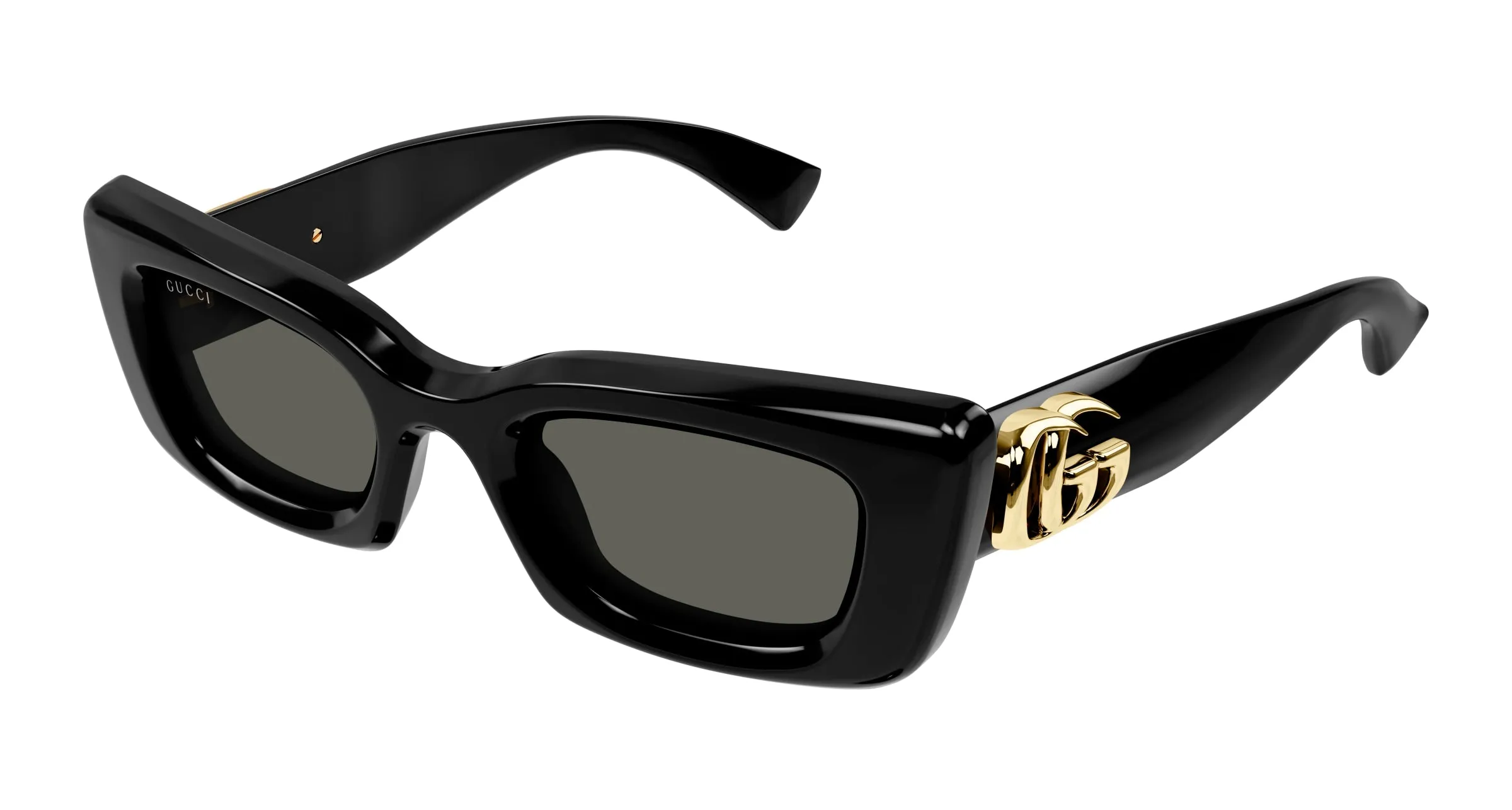Gucci GG1827S 001 Occhiali da sole Iniettato Nero Grigio Cat Eye - immagine 1