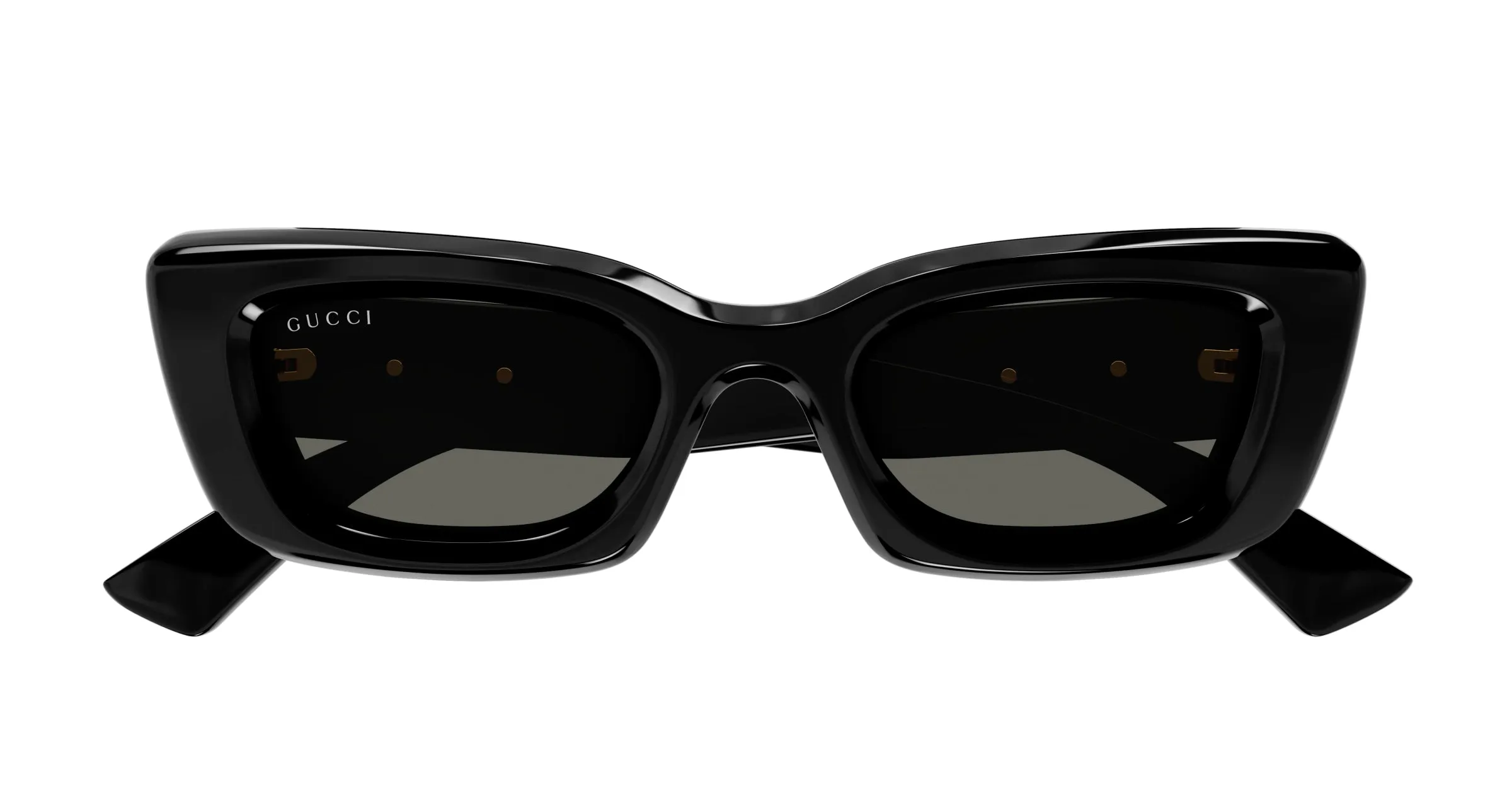 Gucci GG1827S 001 Occhiali da sole Iniettato Nero Grigio Cat Eye - immagine 2