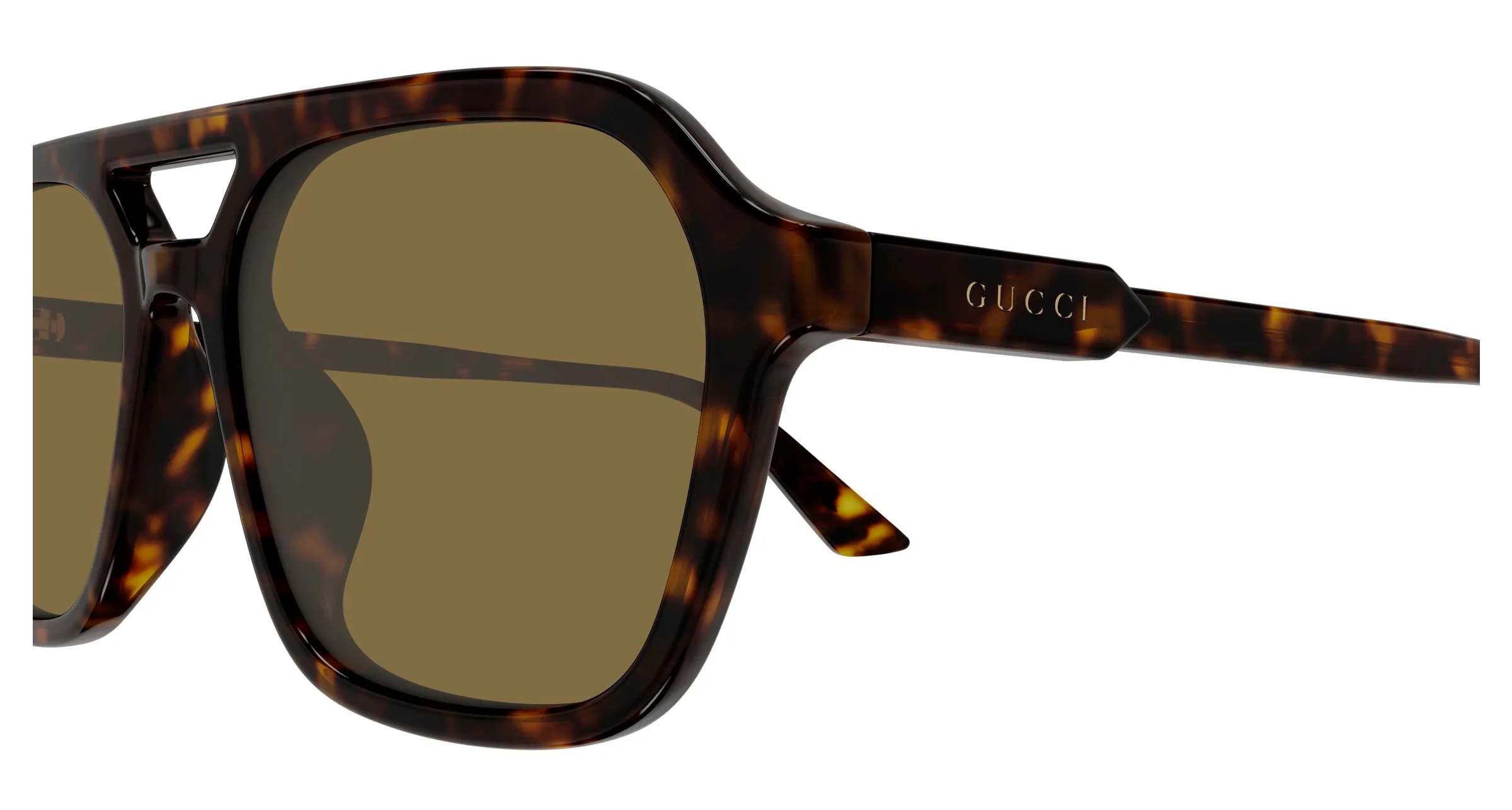 Gucci GG1823SA 002 Occhiali da sole Acetato Havana Marrone Pilot - immagine 3