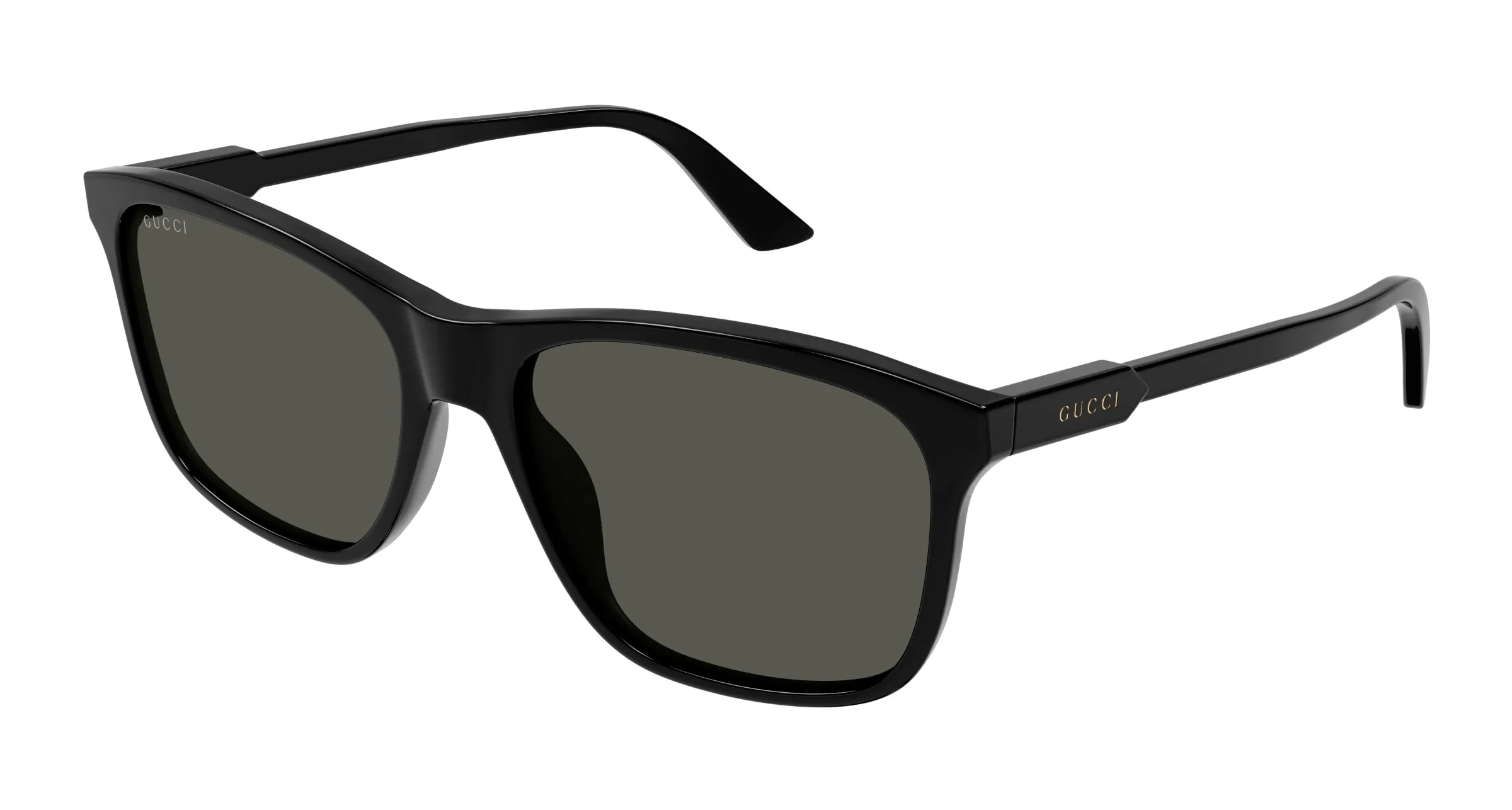 Gucci GG1819S 001 Occhiali da sole Acetato Nero Grigio Squadrata - immagine 1