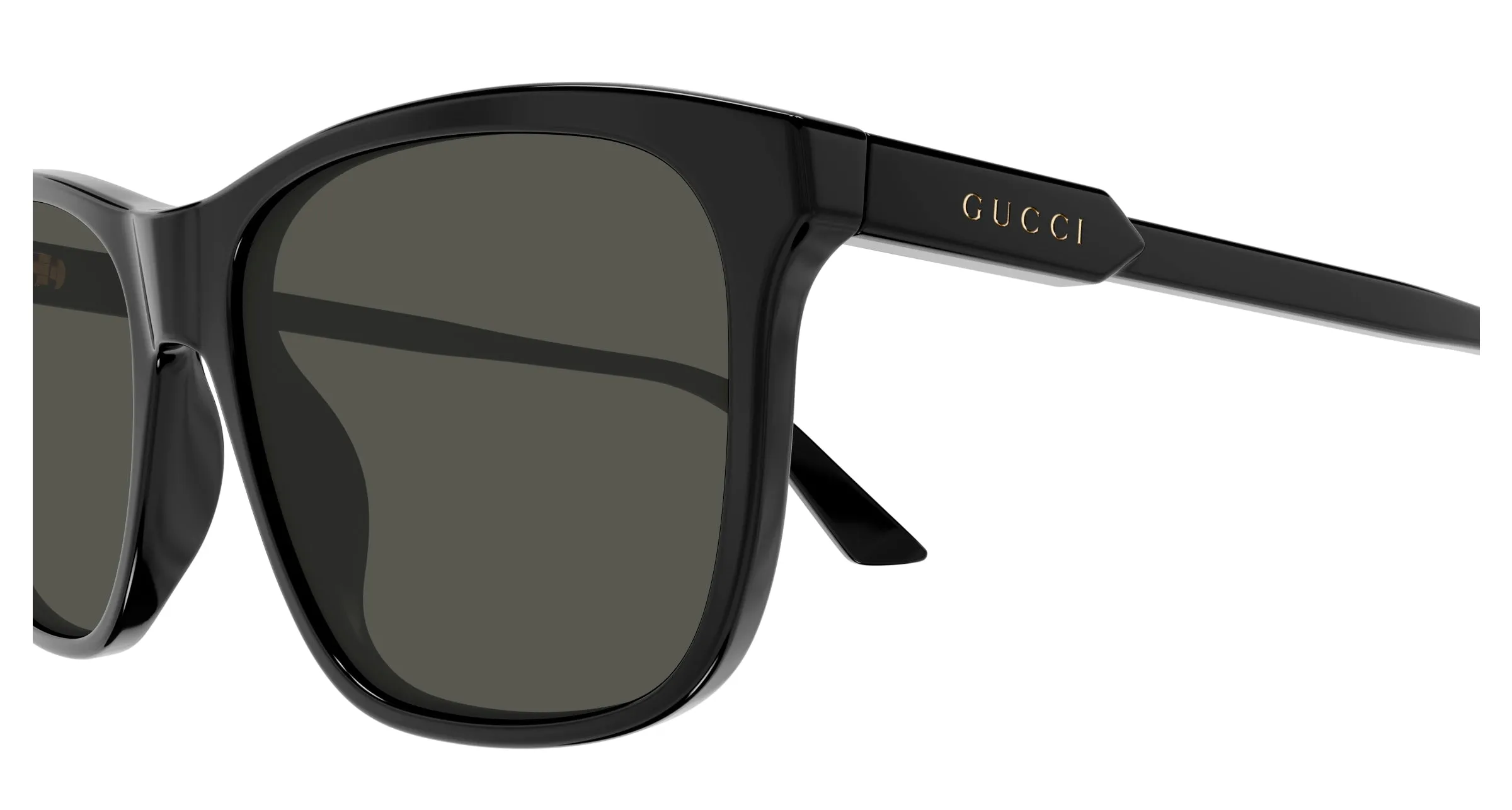 Gucci GG1819S 001 Occhiali da sole Acetato Nero Grigio Squadrata - immagine 3