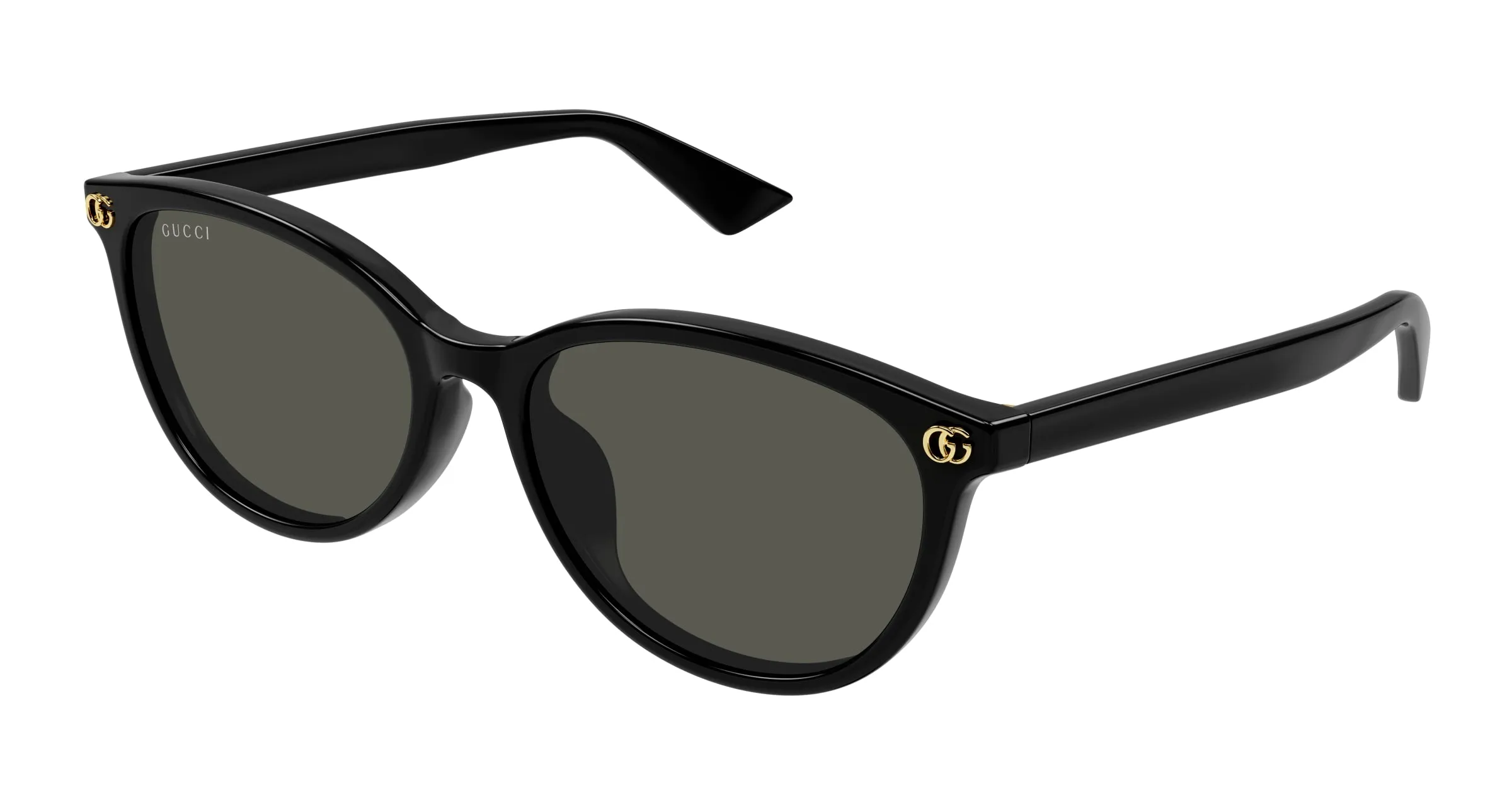 Gucci GG1818SK 001 Occhiali da sole Acetato Nero Grigio Rotonda - immagine 1