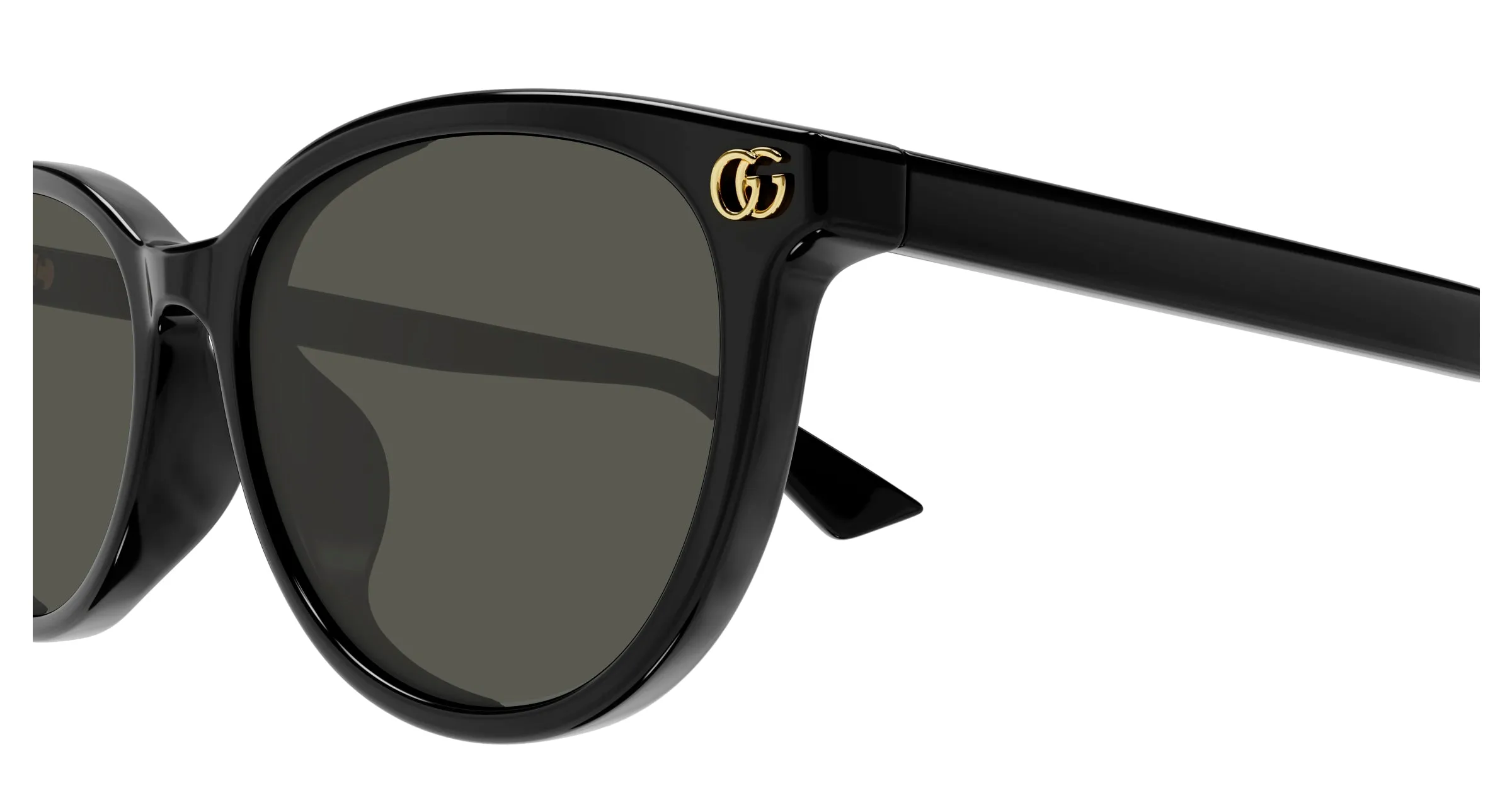 Gucci GG1818SK 001 Occhiali da sole Acetato Nero Grigio Rotonda - immagine 3