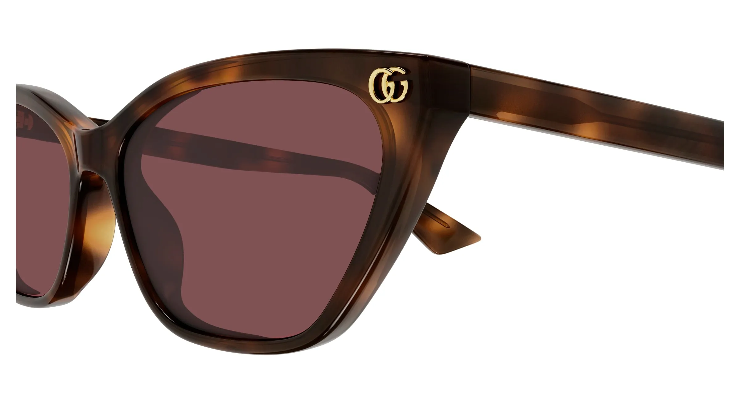 Gucci GG1815S 002 Occhiali da sole Acetato Havana Viola Cat Eye - immagine 3
