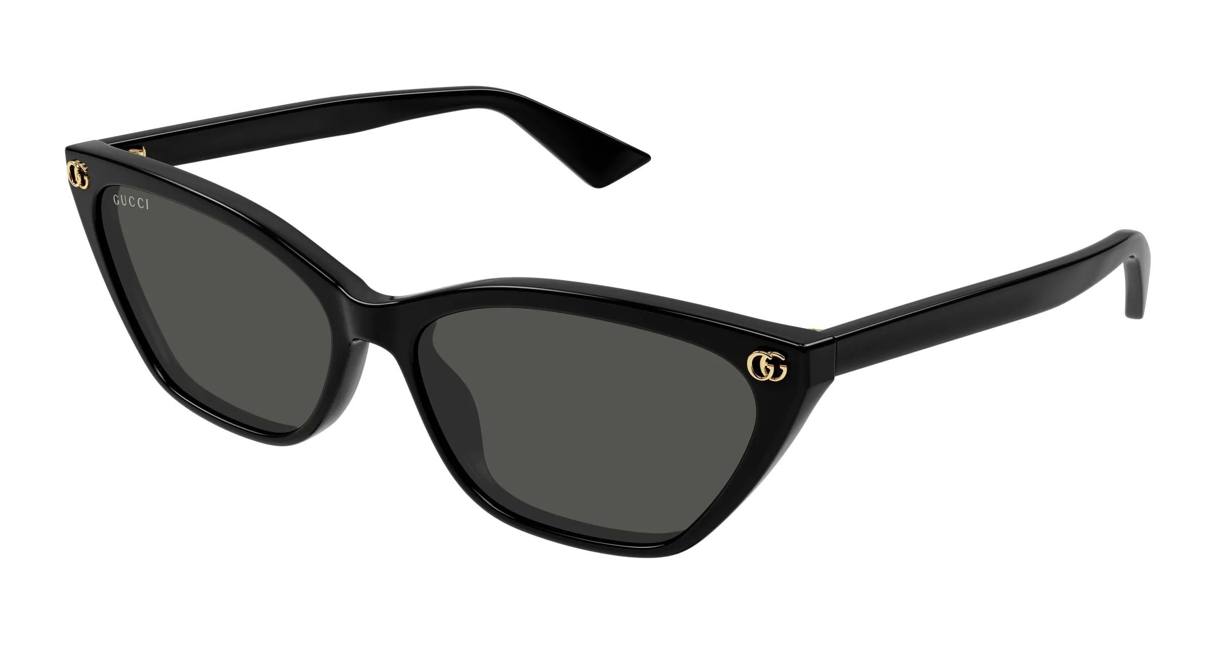 Gucci GG1815S 001 Occhiali da sole Acetato Nero Grigio Cat Eye - immagine 1
