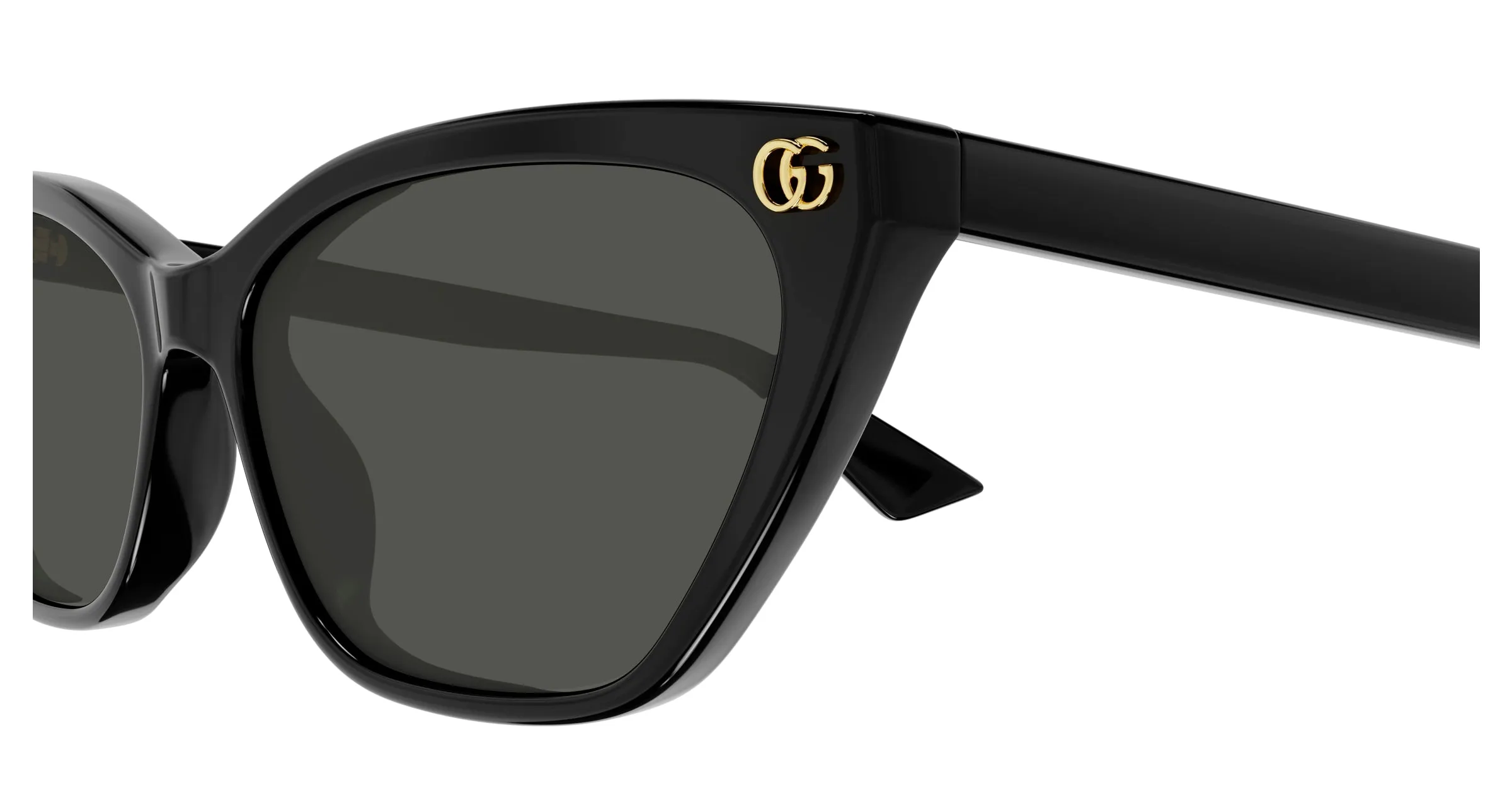 Gucci GG1815S 001 Occhiali da sole Acetato Nero Grigio Cat Eye - immagine 3