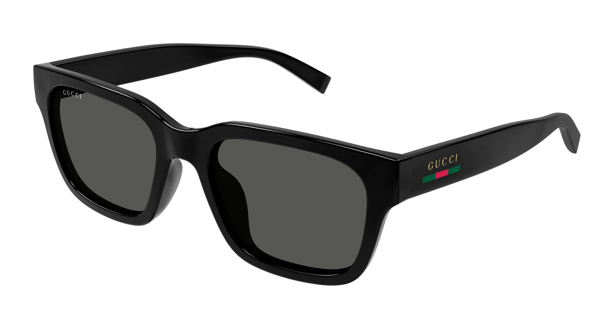 Gucci GG1857SK 001 Occhiali da sole Iniettato Nero Grigio Squadrata - immagine 1