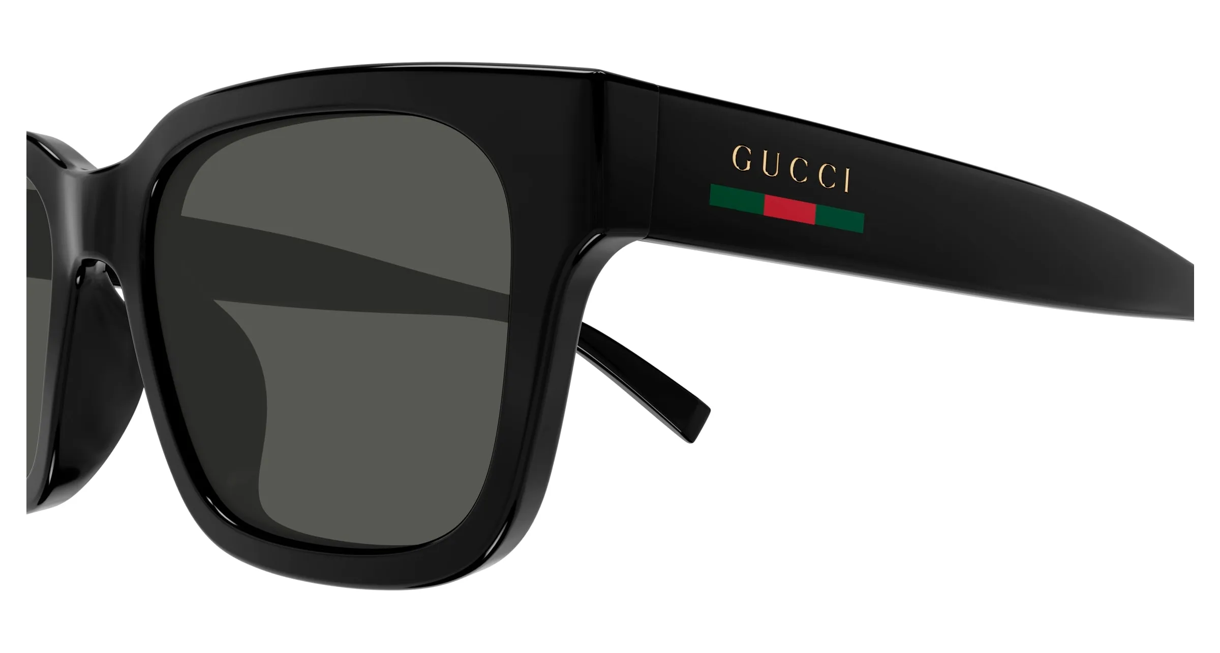 Gucci GG1857SK 001 Occhiali da sole Iniettato Nero Grigio Squadrata - immagine 3