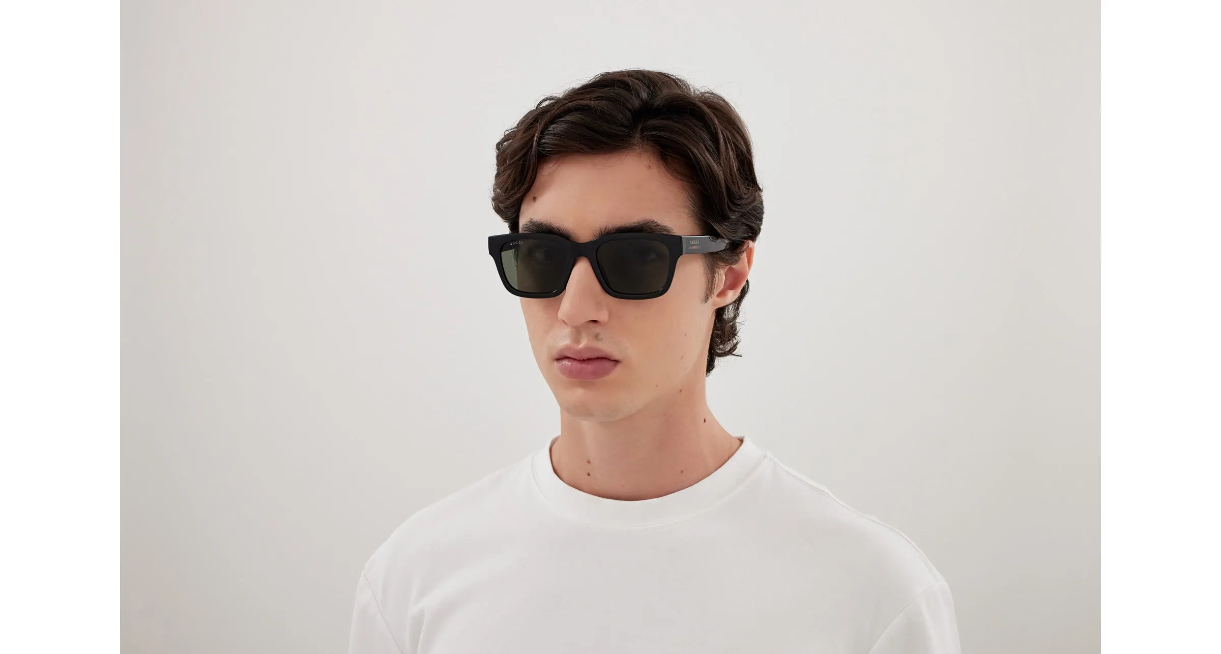 Gucci GG1857S 001 Occhiali da sole Iniettato Nero Grigio Squadrata - immagine 4