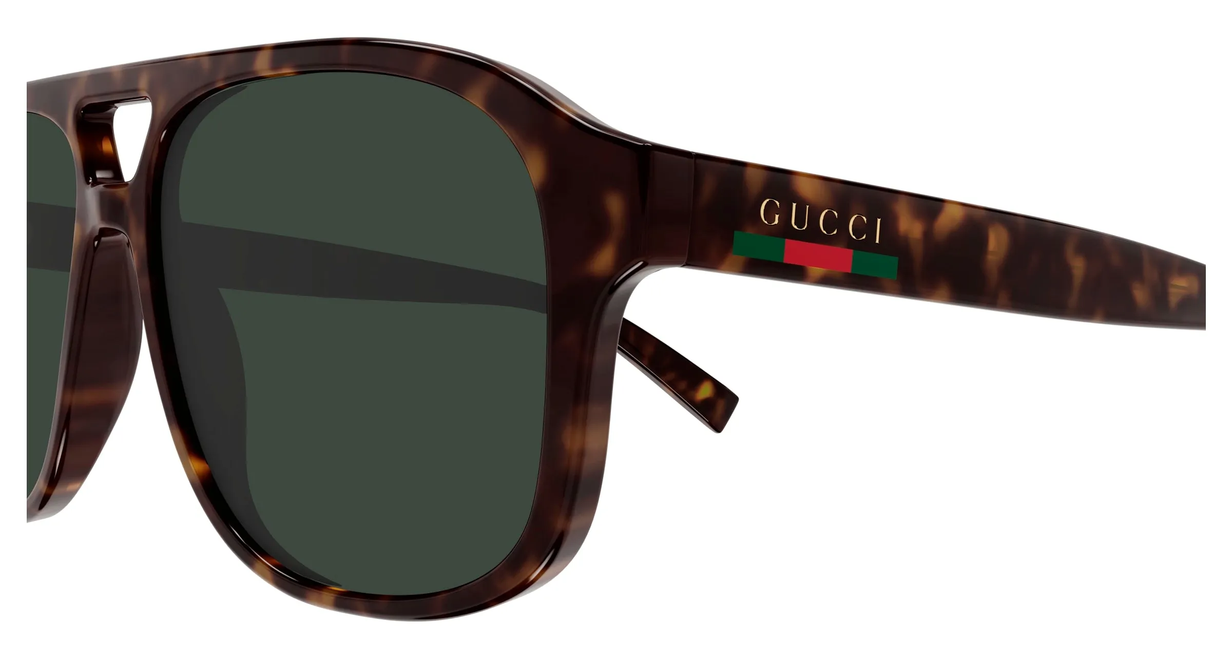 Gucci GG1856S 002 Occhiali da sole Iniettato Havana Verde Pilot - immagine 3