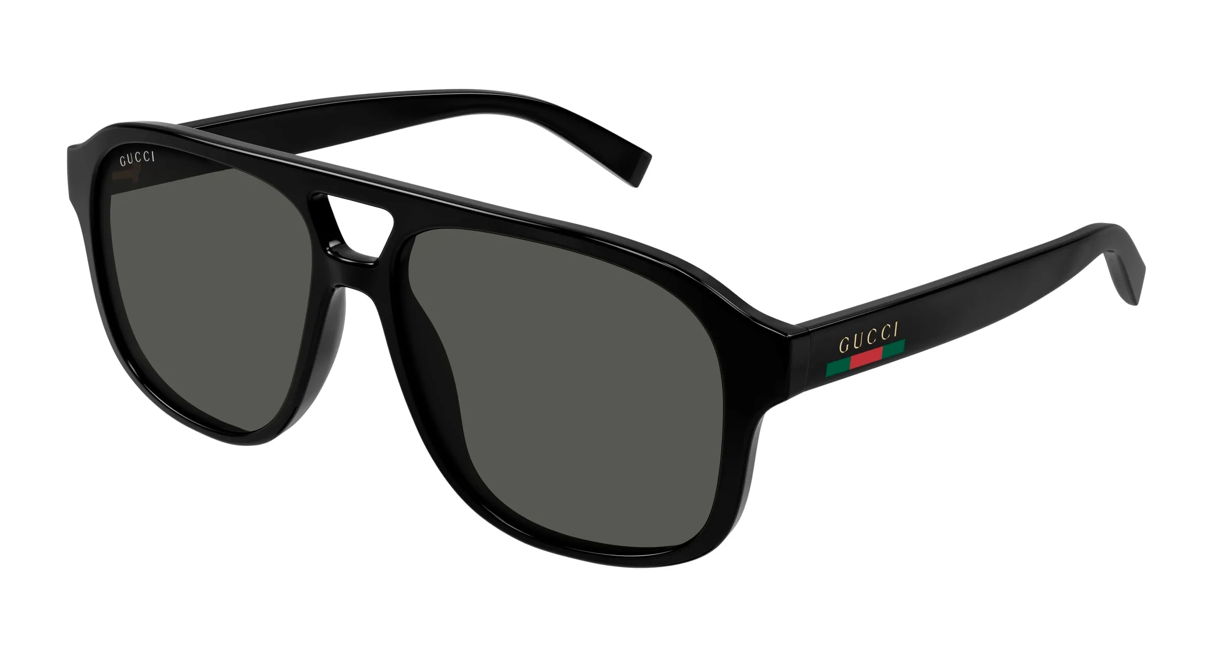 Gucci GG1856S 001 Occhiali da sole Iniettato Nero Grigio Pilot - immagine 1