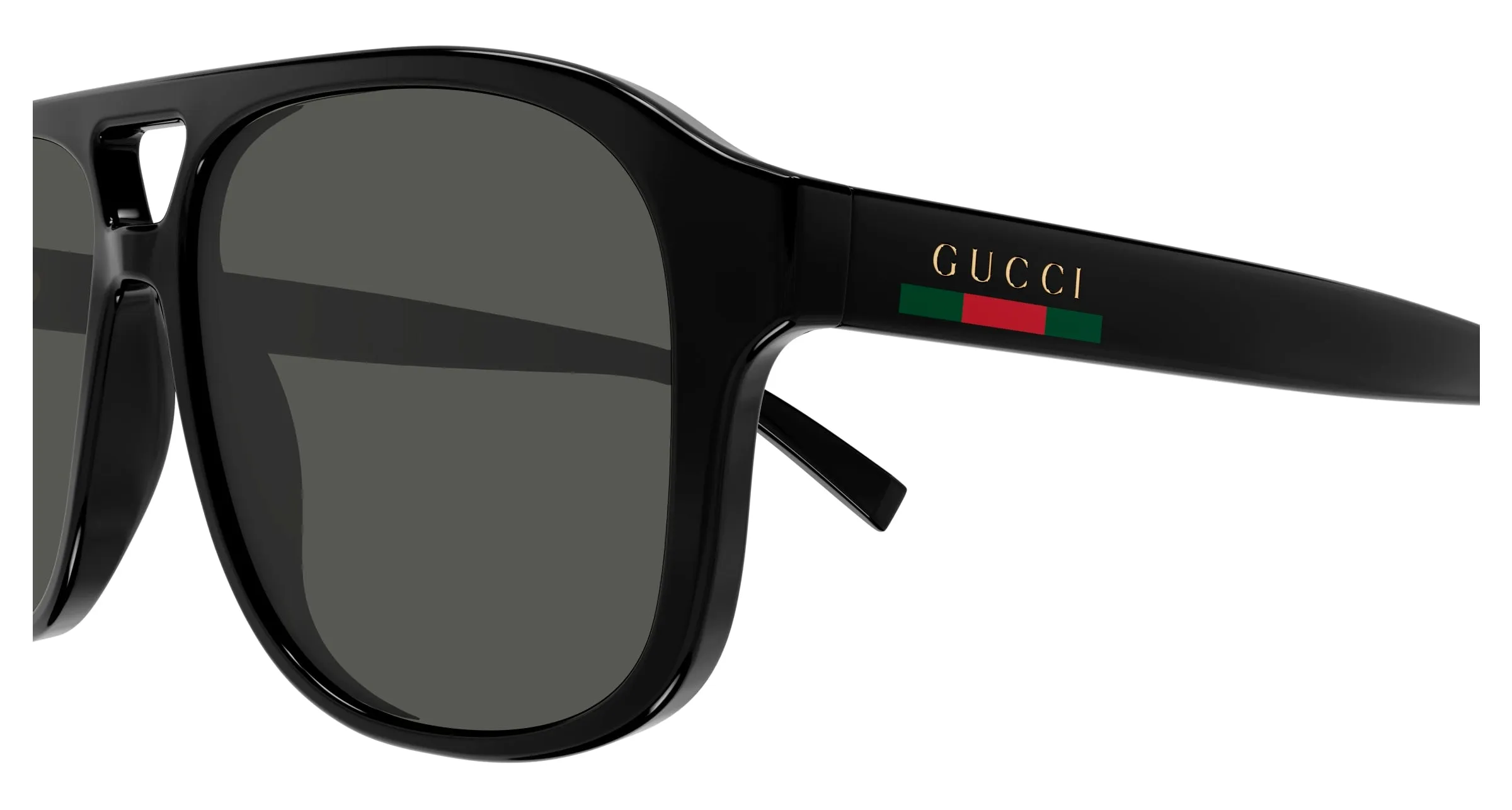 Gucci GG1856S 001 Occhiali da sole Iniettato Nero Grigio Pilot - immagine 3