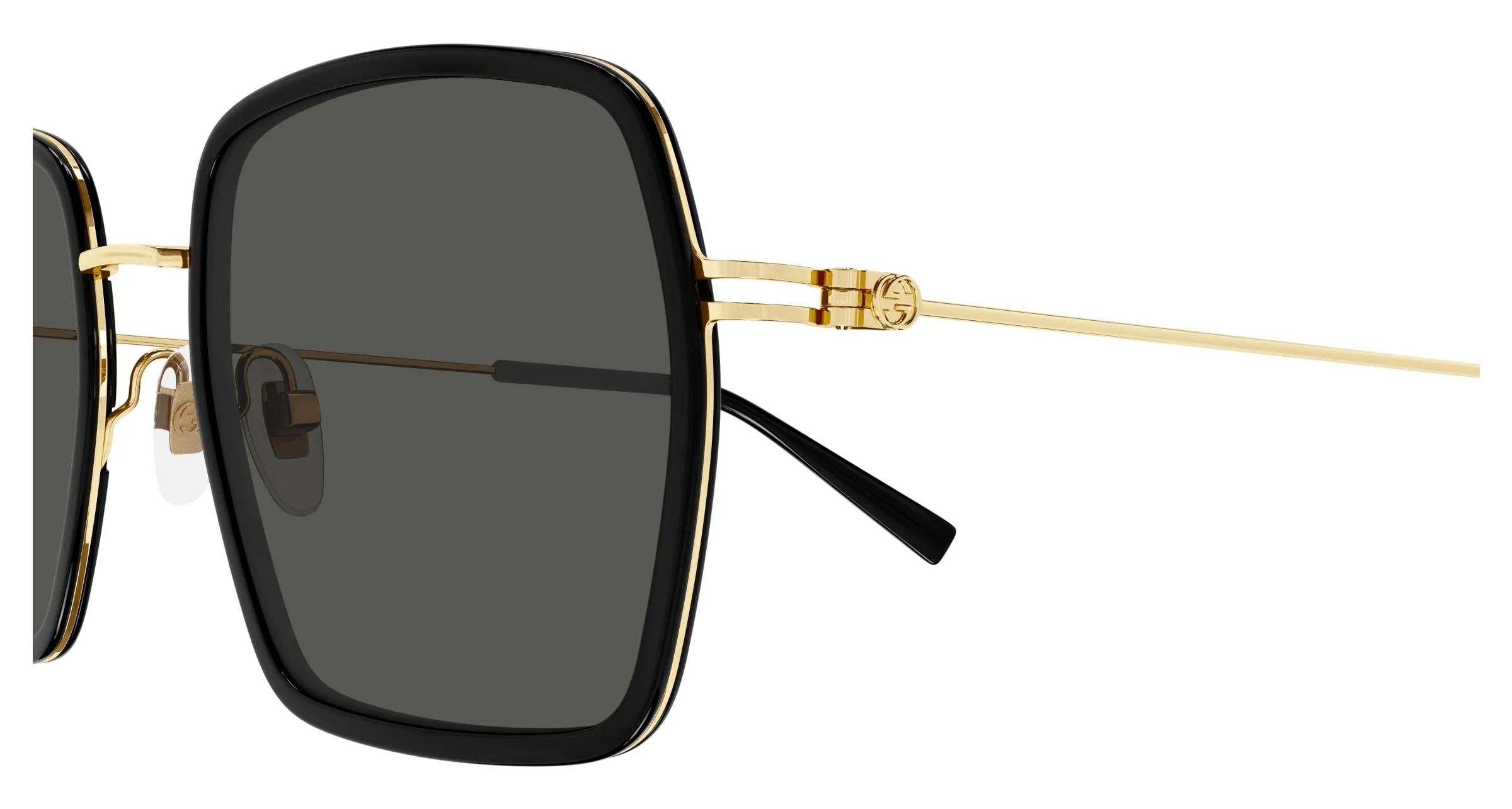 Gucci GG1848S 001 Occhiali da sole Iniettato Nero Grigio Squadrata - immagine 3