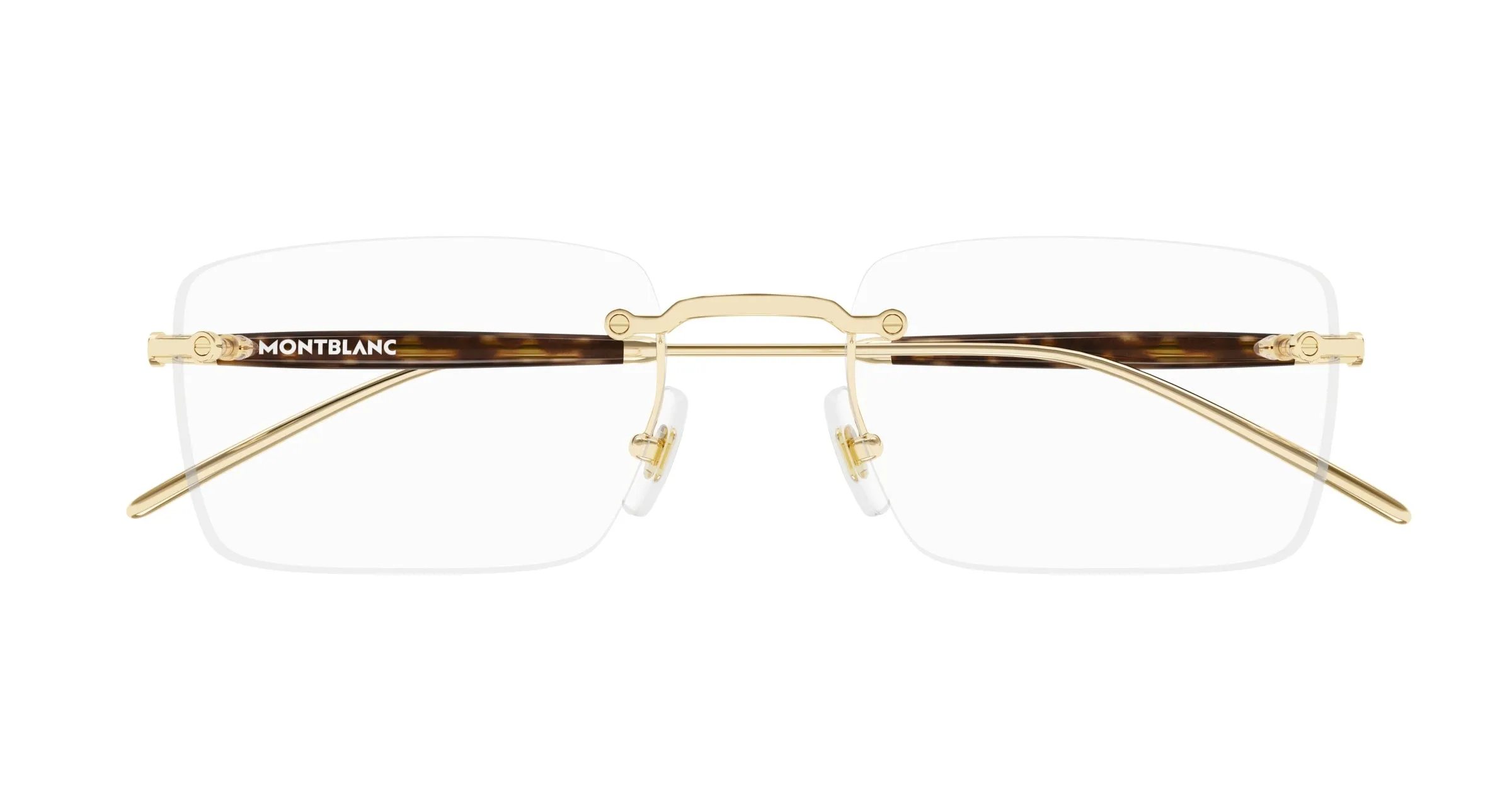 Montblanc MB0411O 002 Montature da vista Metallo Oro Trasparente Squadrata - immagine 2