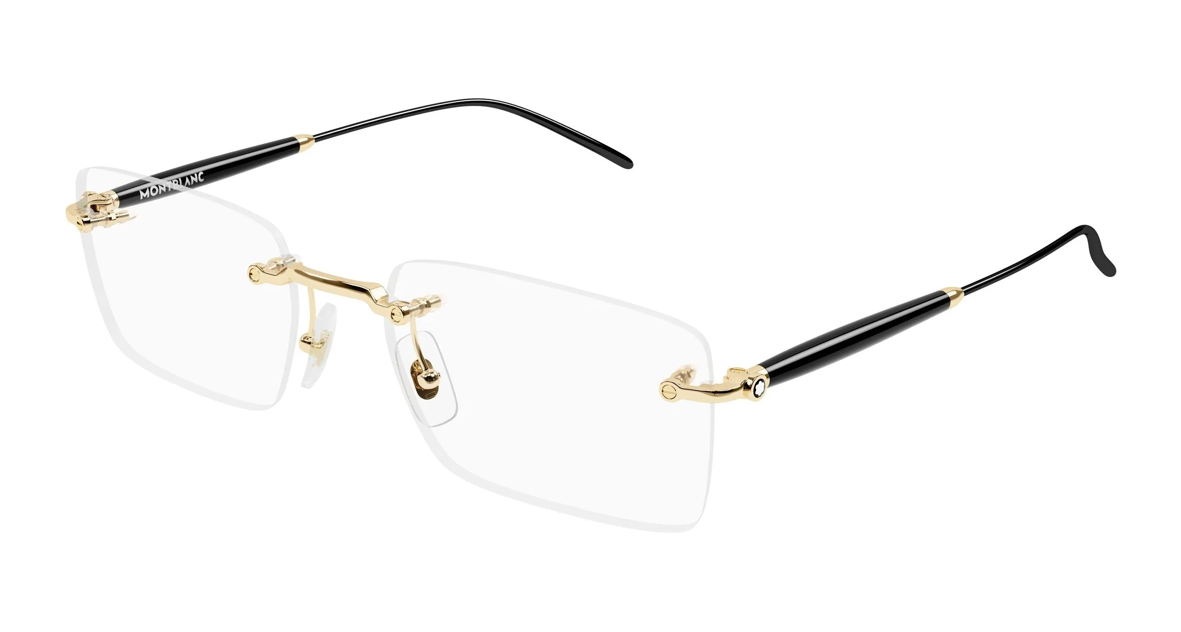 Montblanc MB0411O 001 Montature da vista Metallo Oro Trasparente Squadrata - immagine 1
