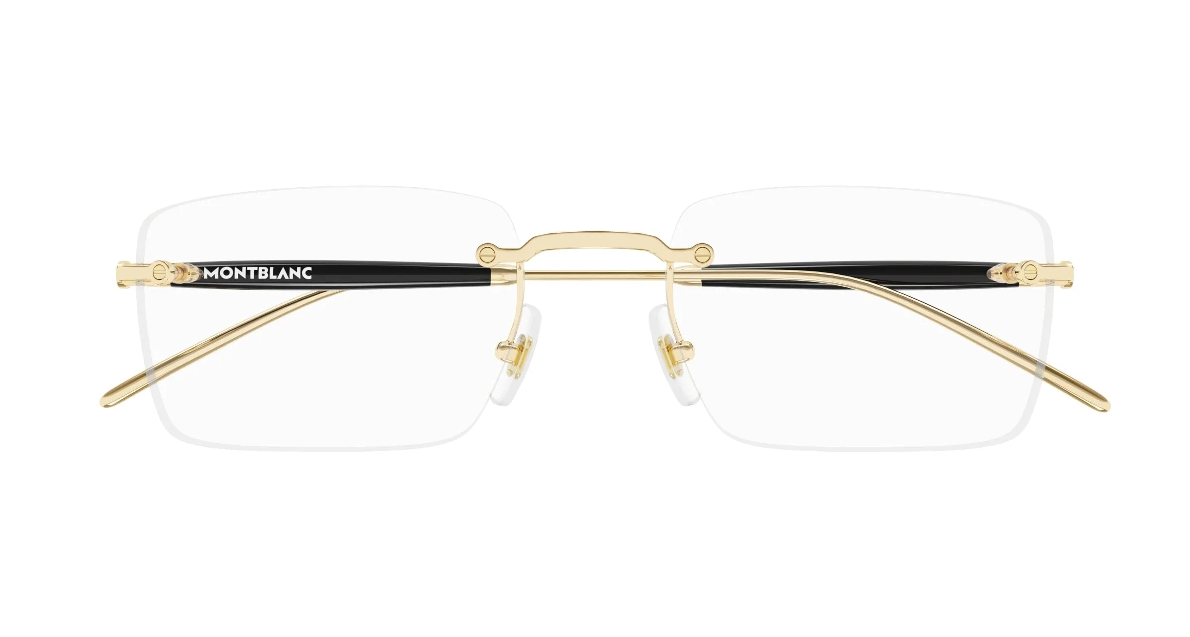 Montblanc MB0411O 001 Montature da vista Metallo Oro Trasparente Squadrata - immagine 2