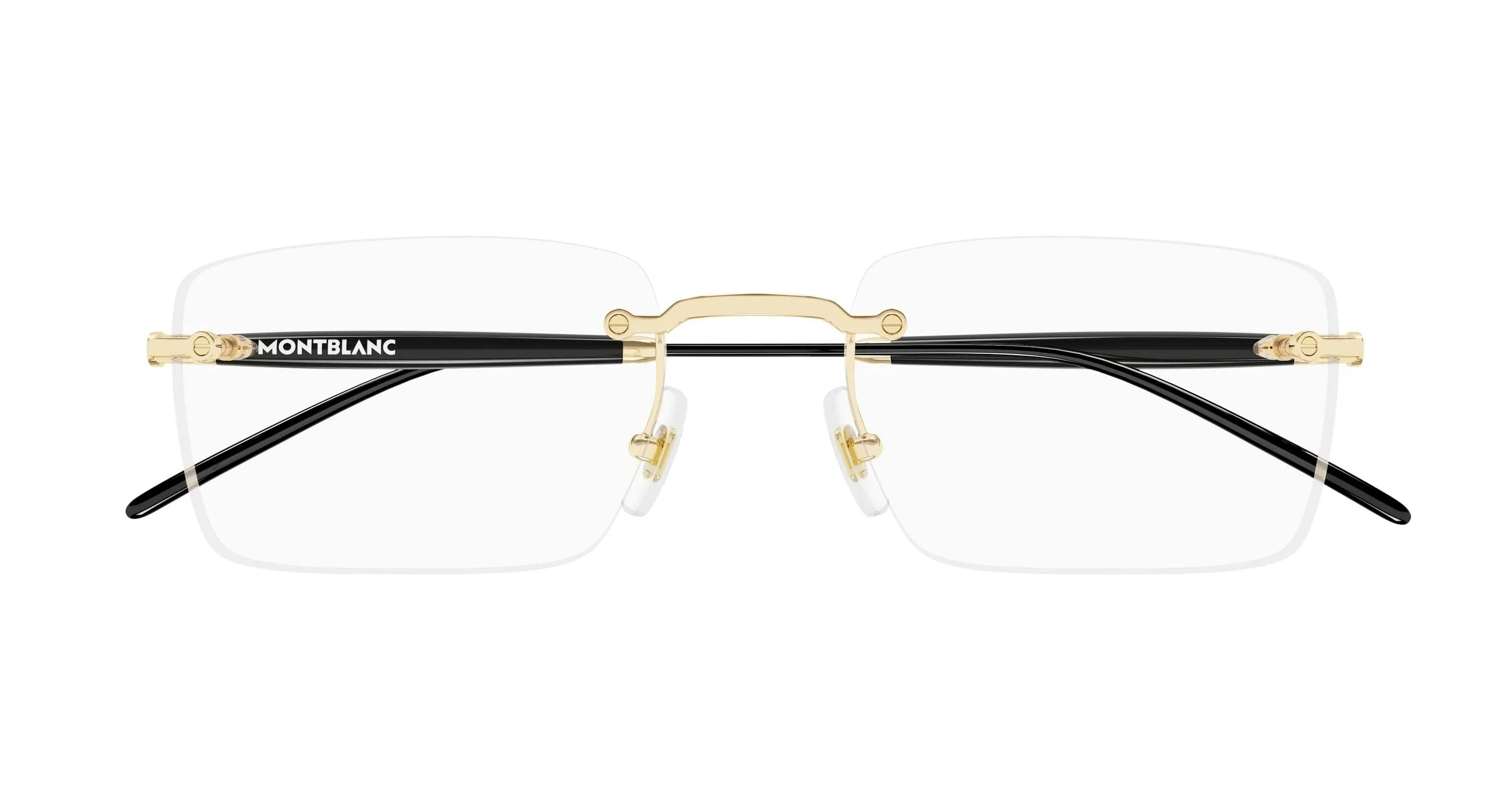 Montblanc MB0411O 001 Montature da vista Metallo Oro Trasparente Squadrata - immagine 3
