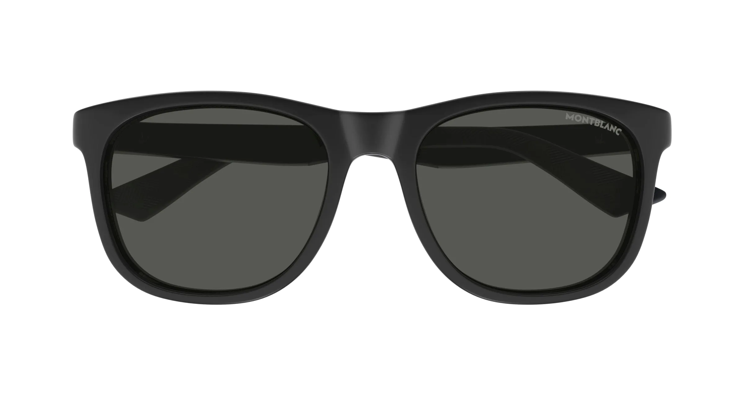 Montblanc MB0400S 002 Occhiali da sole Iniettato Nero Grigio Squadrata - immagine 2