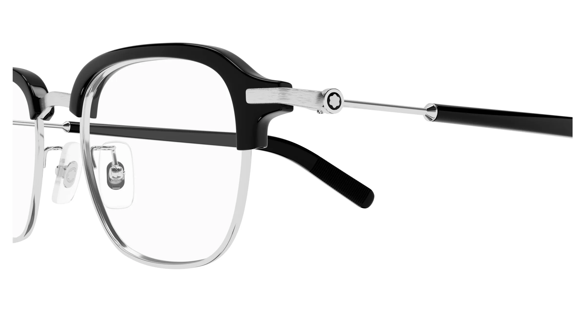 Montblanc MB0390O 001 Montature da vista Metallo Argento Trasparente Squadrata - immagine 2