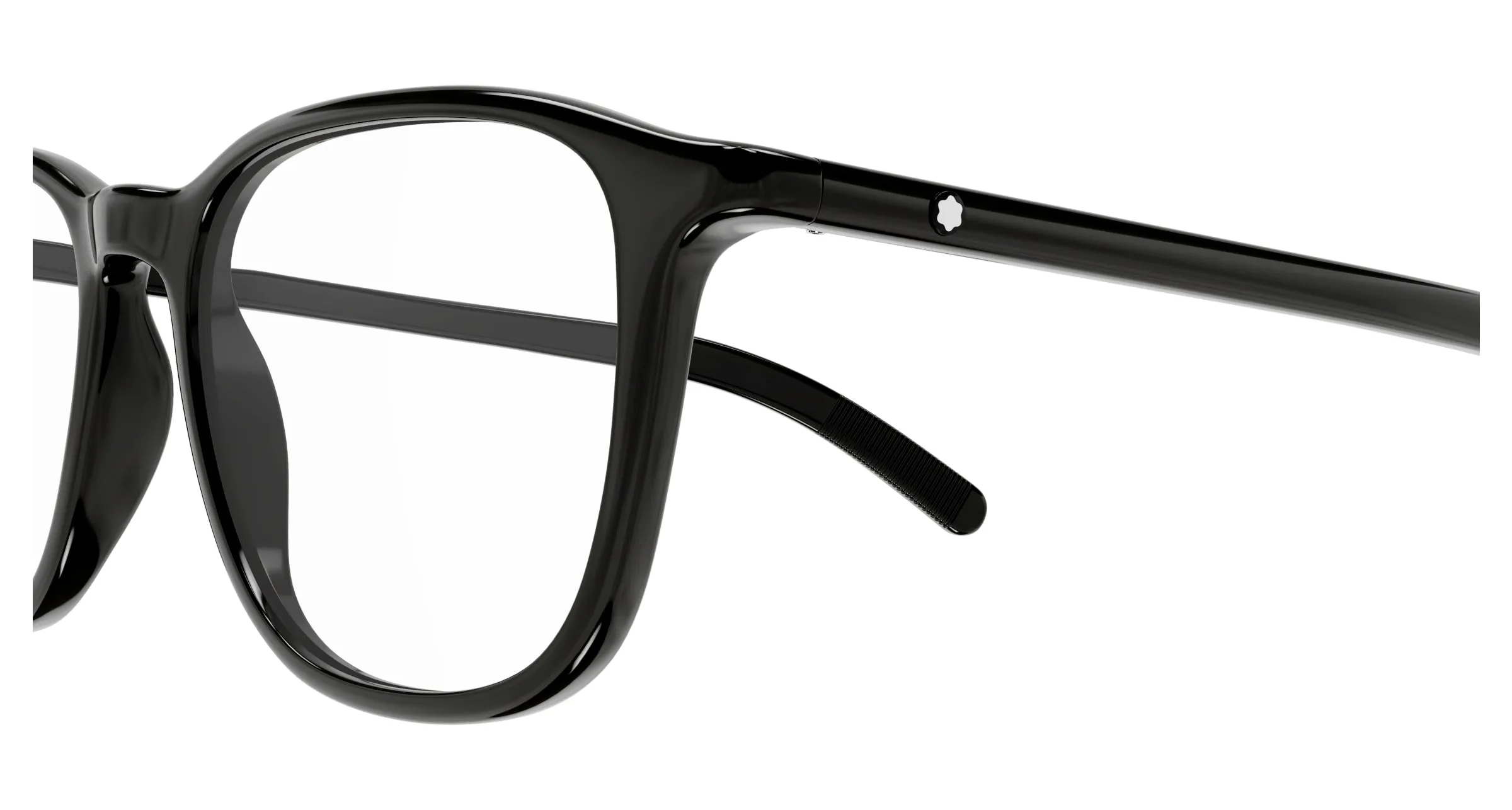 Montblanc MB0386O 001 Montature da vista Acetato Nero Trasparente Squadrata - immagine 3