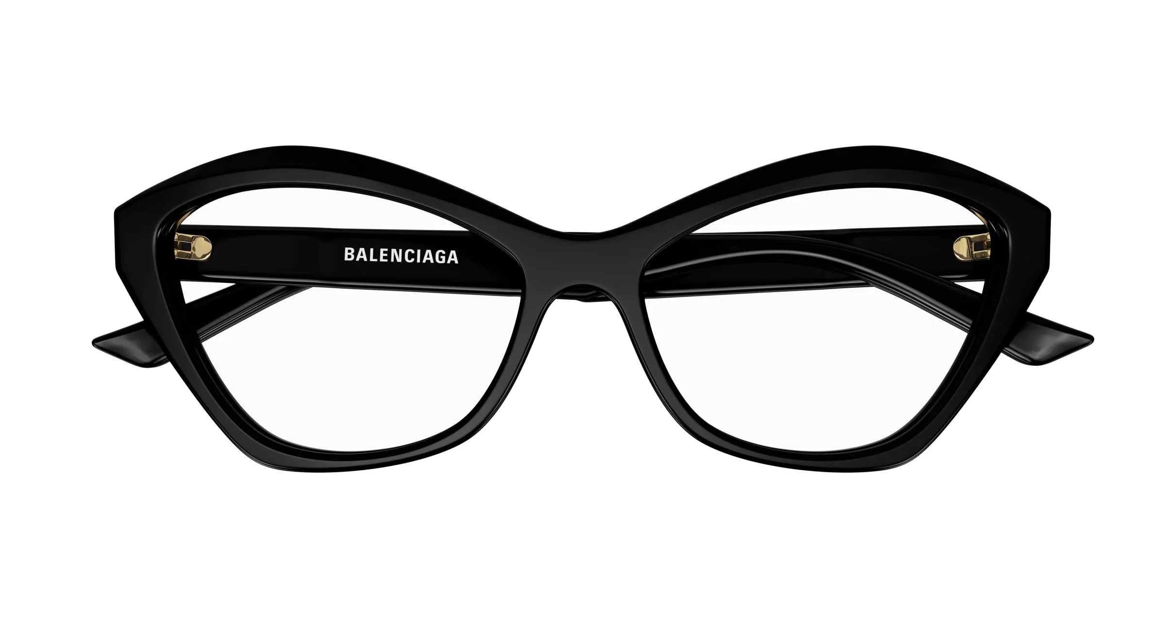 Balenciaga BB0341O 001 Montature da vista Acetato Nero Trasparente Cat Eye - immagine 2