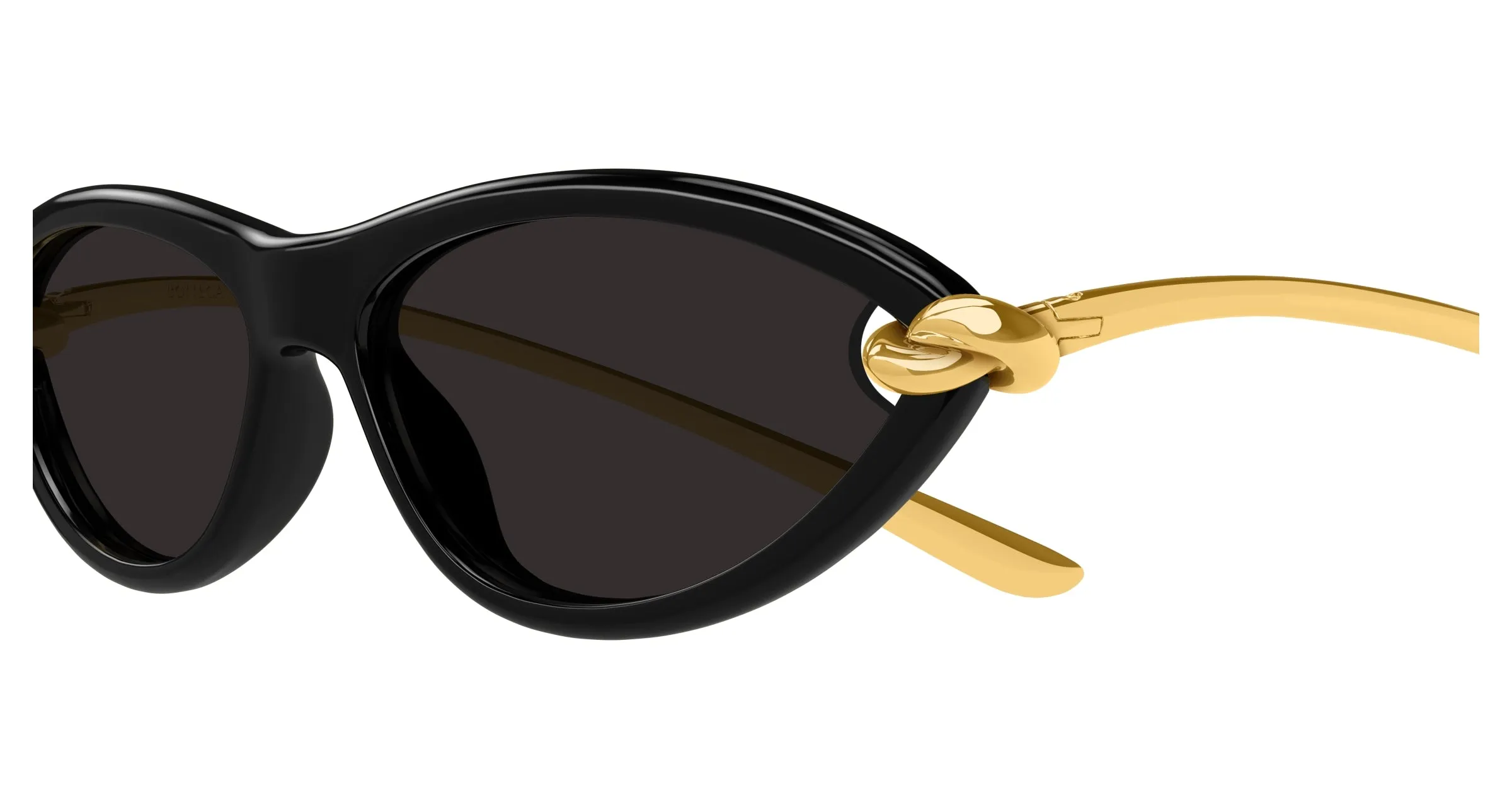 Bottega Veneta BV1390S 001 Occhiali da sole Iniettato Nero Grigio Cat Eye - immagine 3