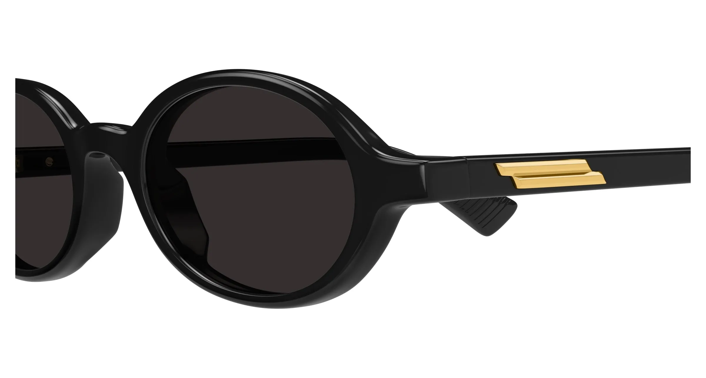 Bottega Veneta BV1388S 001 Occhiali da sole Acetato Nero Grigio Rotonda - immagine 3