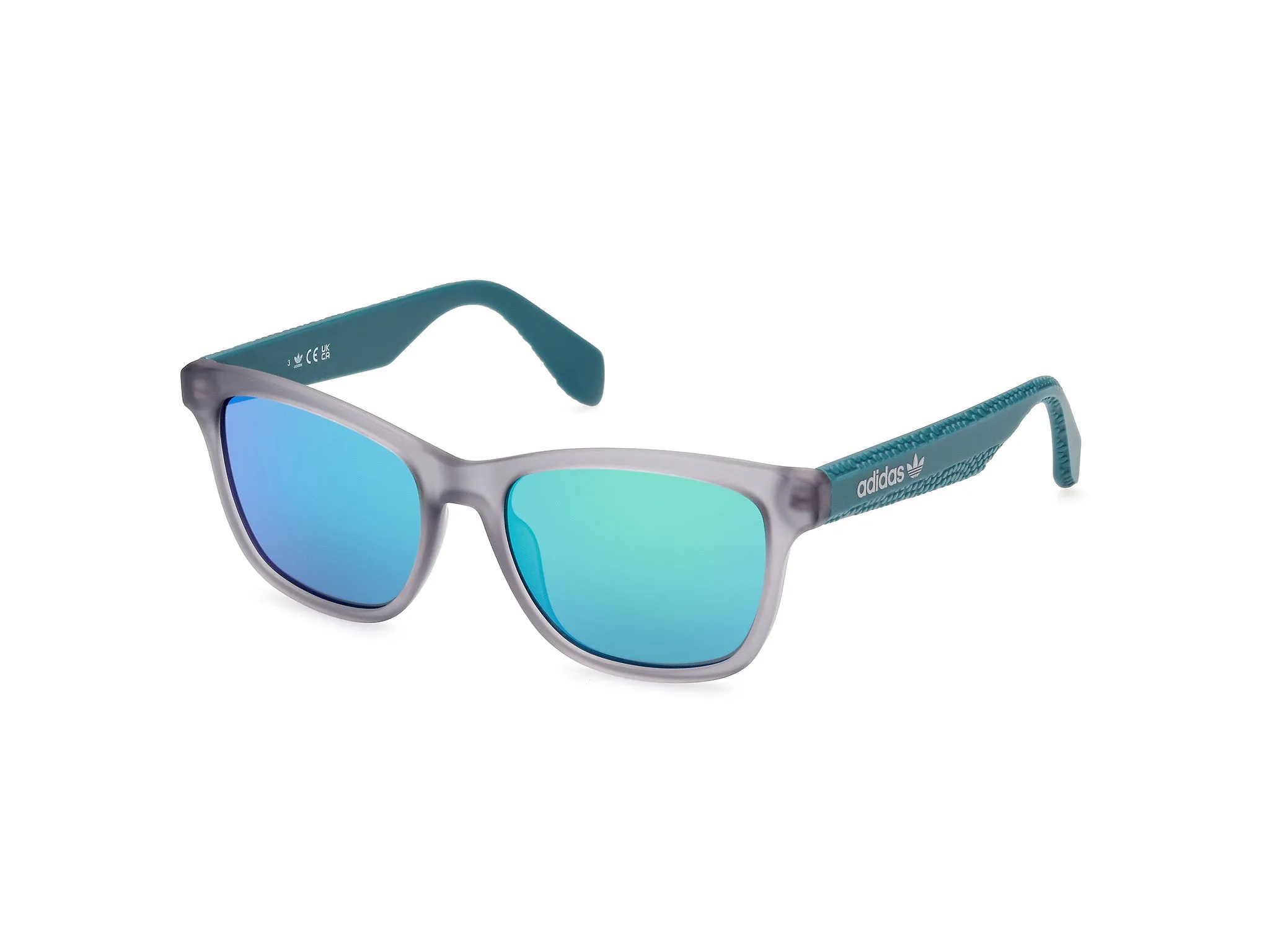 Adidas Sport Unisex Adidas OR0069 20Q Occhiali da sole Iniettato Grigio Verde Squadrata Normale Specchiato - immagine 1
