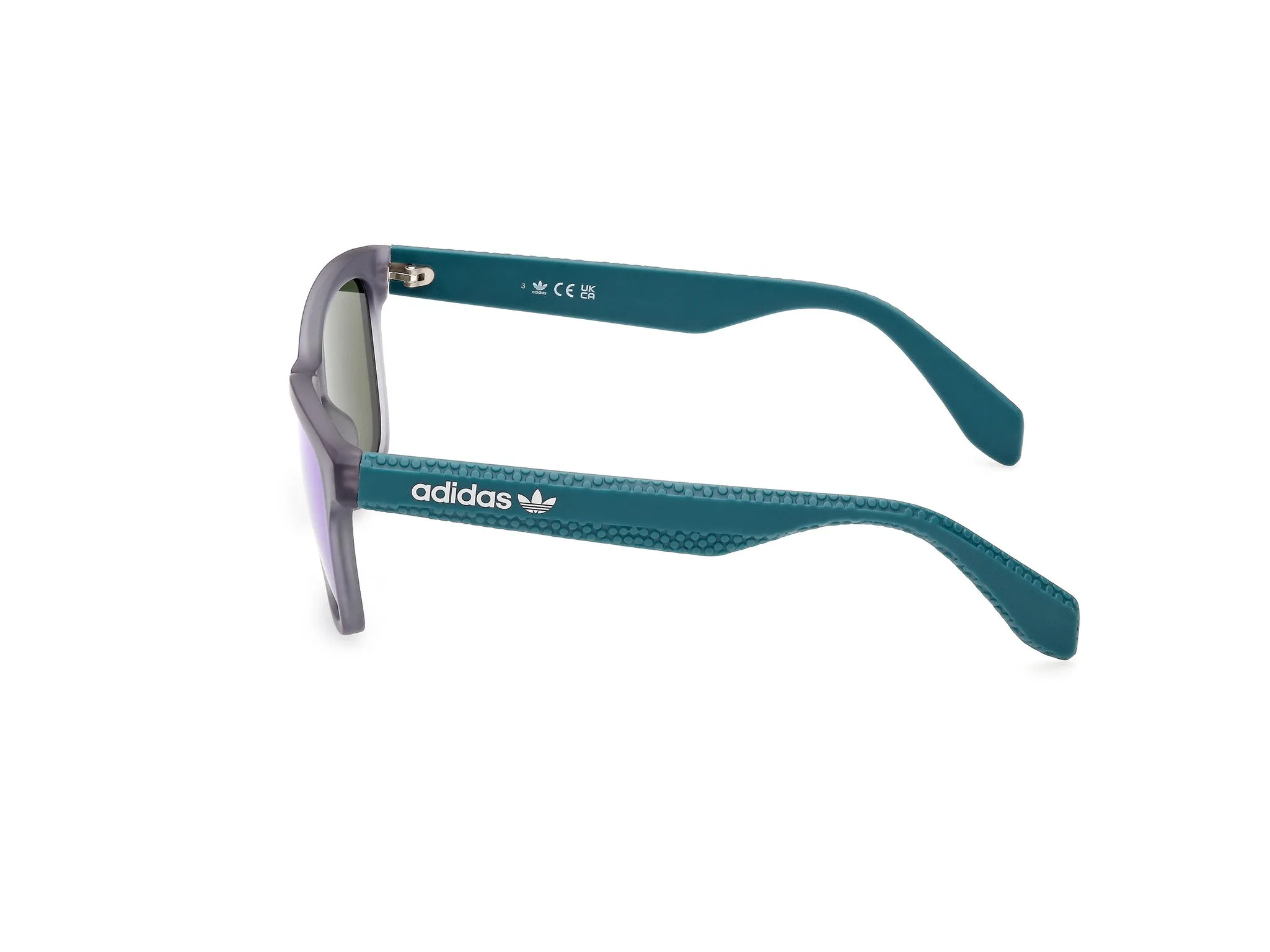 Adidas Sport Unisex Adidas OR0069 20Q Occhiali da sole Iniettato Grigio Verde Squadrata Normale Specchiato - immagine 3