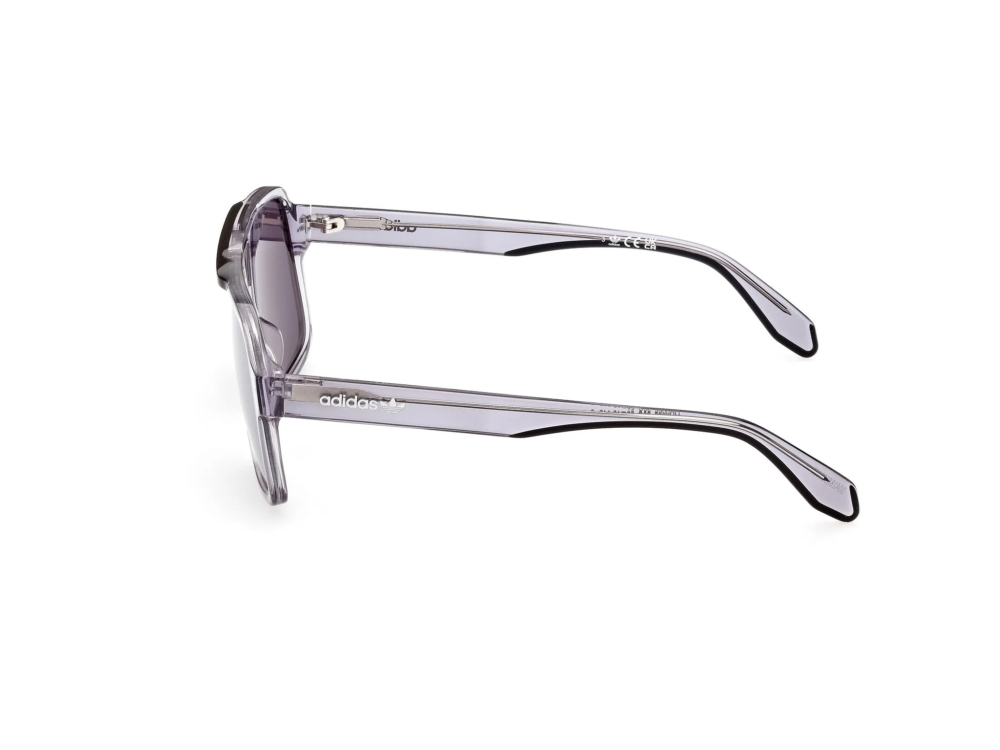 Adidas Sport Uomo Adidas OR0066 20C Occhiali da sole Acetato Grigio Grigio Geometrica Normale Specchiato - immagine 3