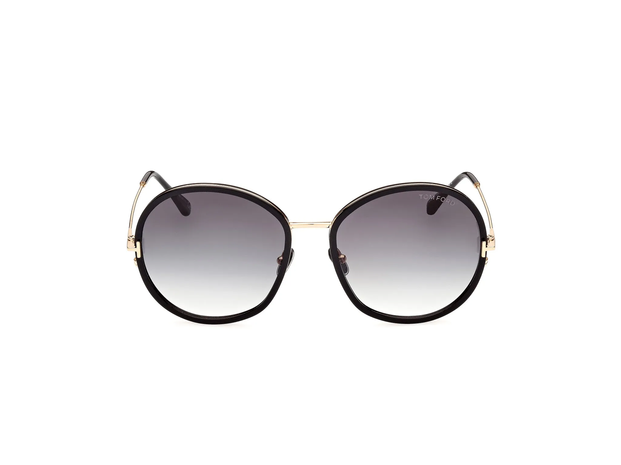 TOM FORD FT0946 HUNTER-02 01B Occhiali da sole Metallo Nero Grigio Rotonda Normale Sfumato - immagine 2
