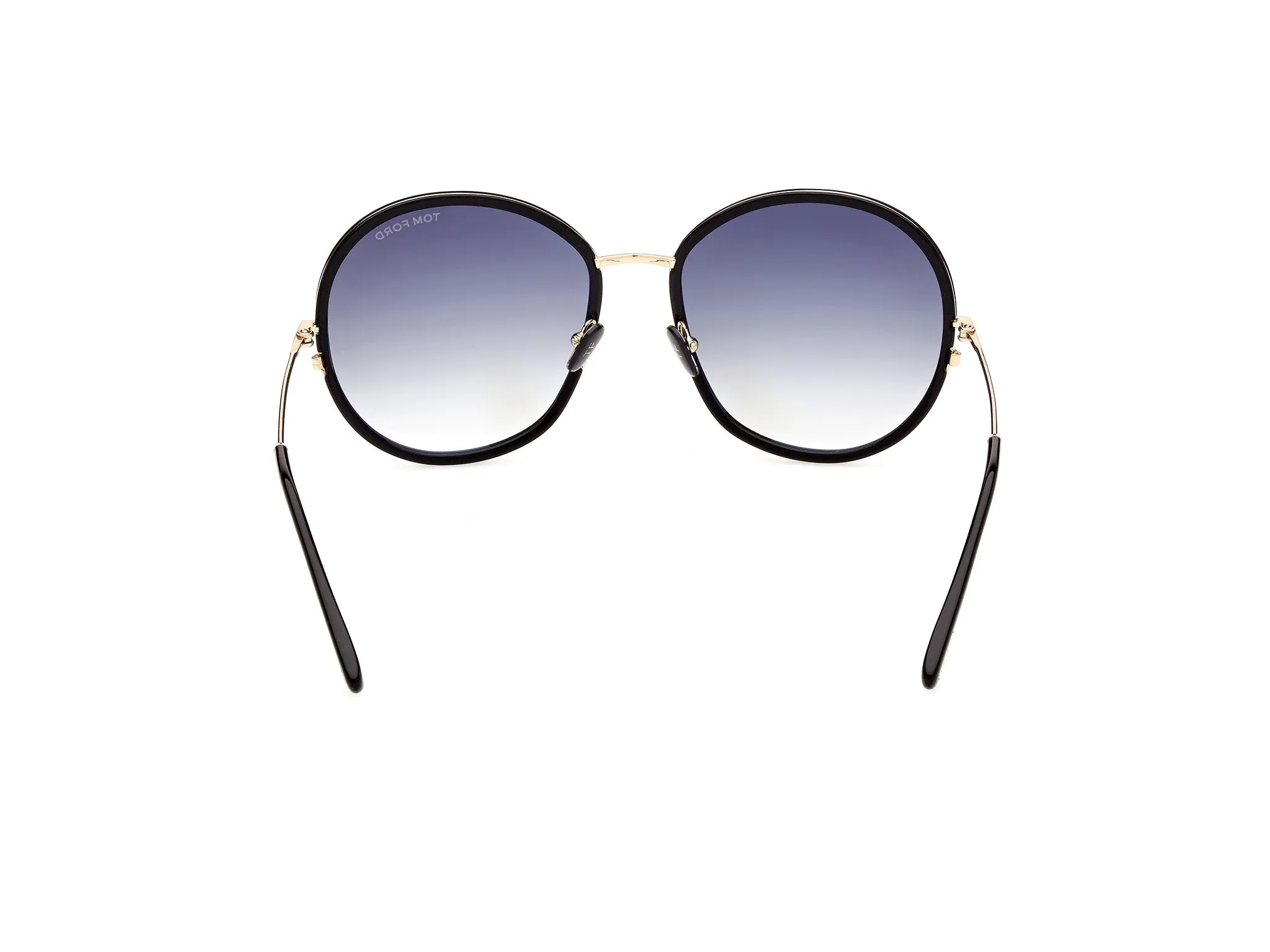 TOM FORD FT0946 HUNTER-02 01B Occhiali da sole Metallo Nero Grigio Rotonda Normale Sfumato - immagine 4