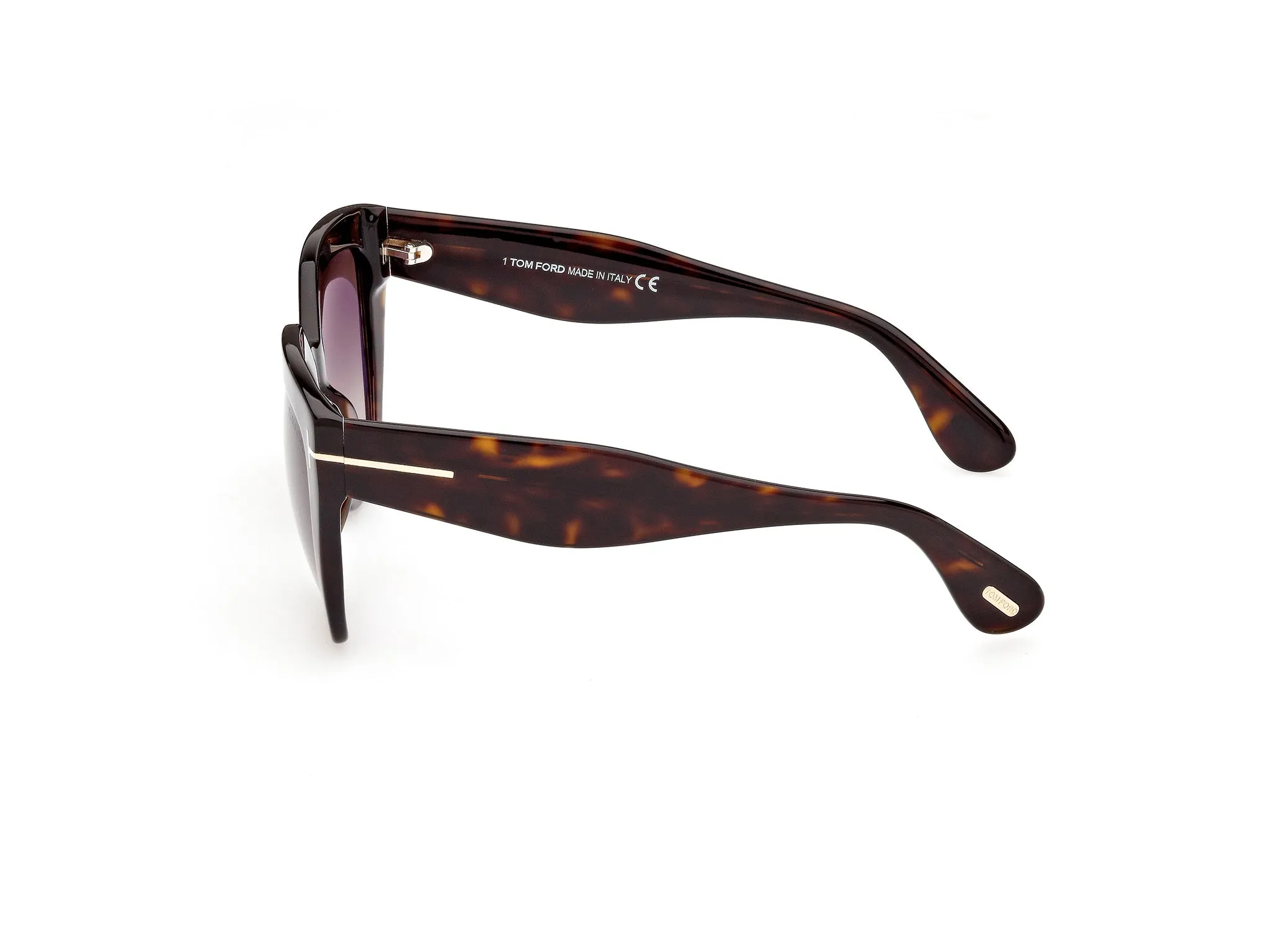 TOM FORD FT0939 PHOEBE 52K Occhiali da sole Acetato Havana Roviex Squadrata Normale Sfumato - immagine 3