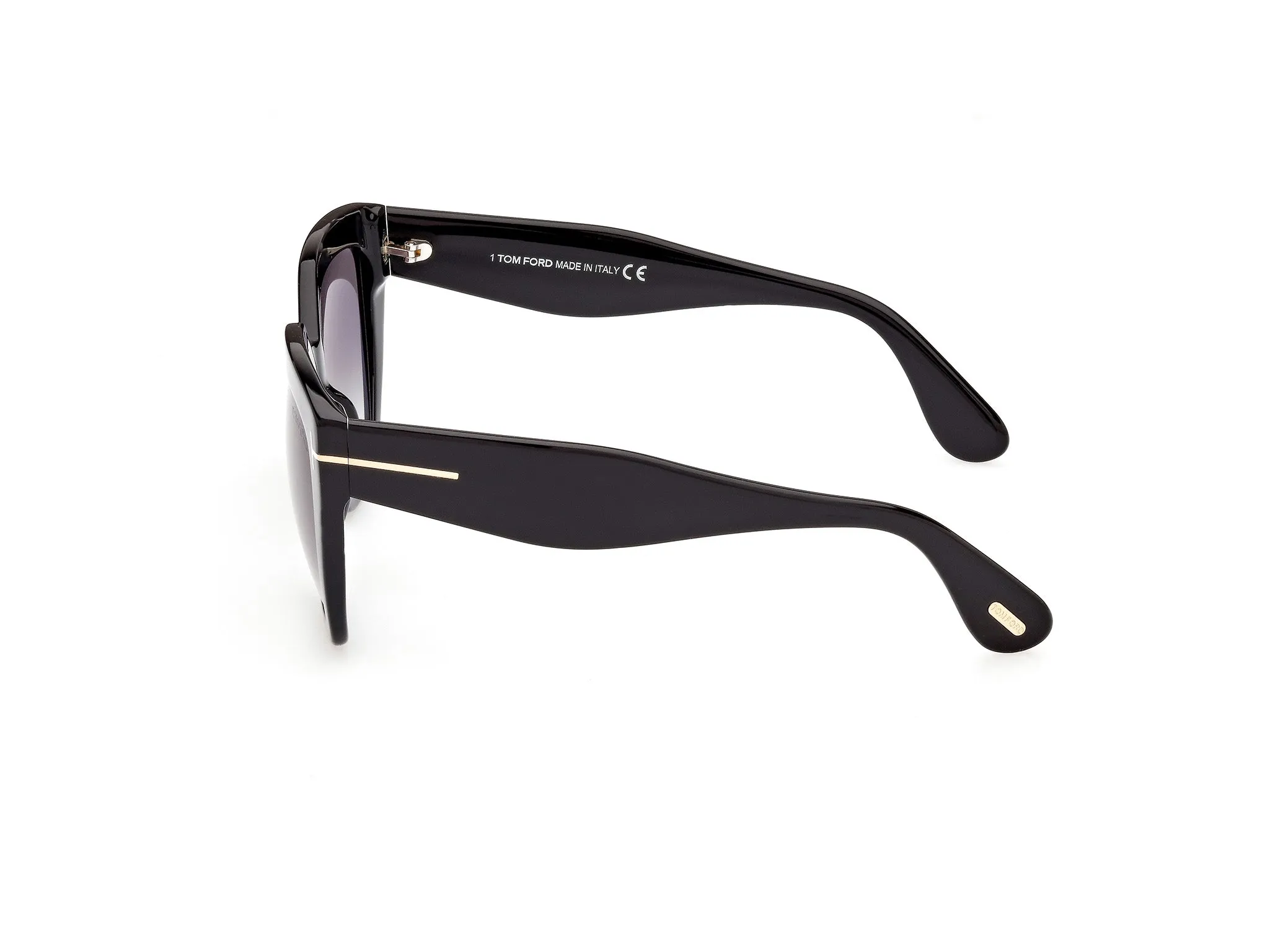 TOM FORD FT0939 PHOEBE 01B Occhiali da sole Acetato Nero Grigio Squadrata Normale Sfumato - immagine 3