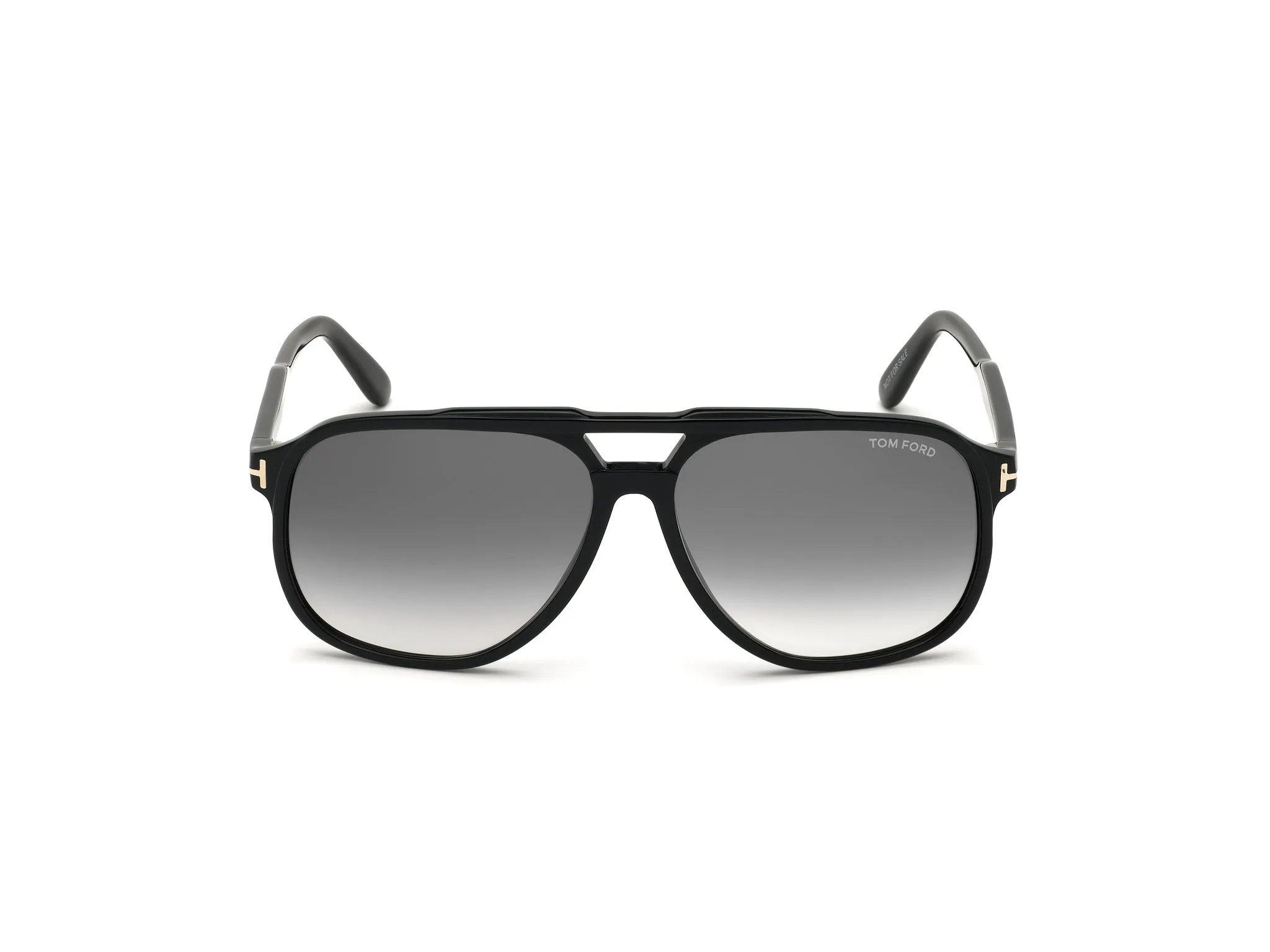 TOM FORD FT0753 RAOUL 01B Occhiali da sole Acetato Nero Grigio Squadrata Normale Sfumato - immagine 2