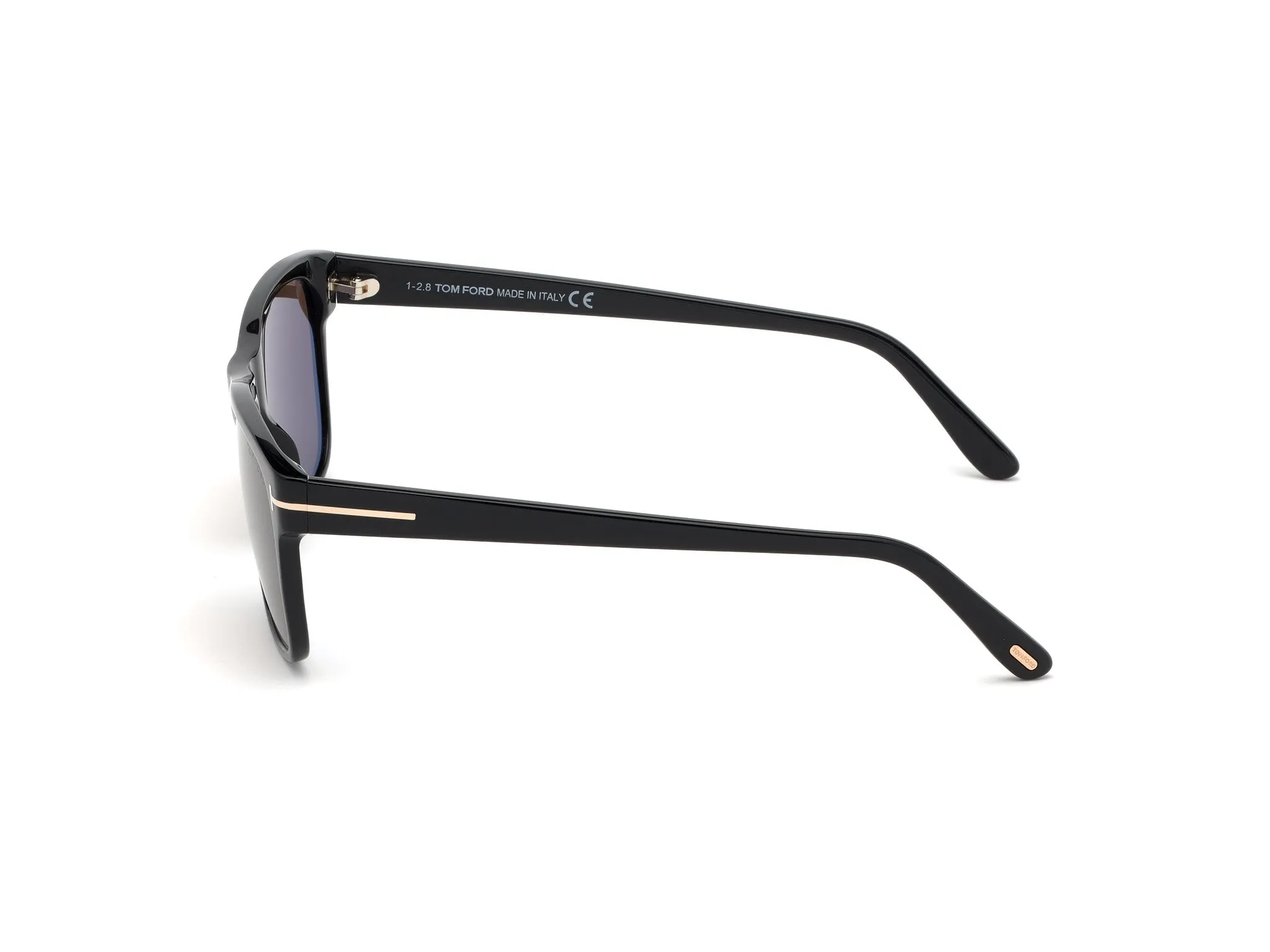 TOM FORD FT0698 GIULIO 01J Occhiali da sole Acetato Nero Trasparente Geometrica Normale - immagine 3