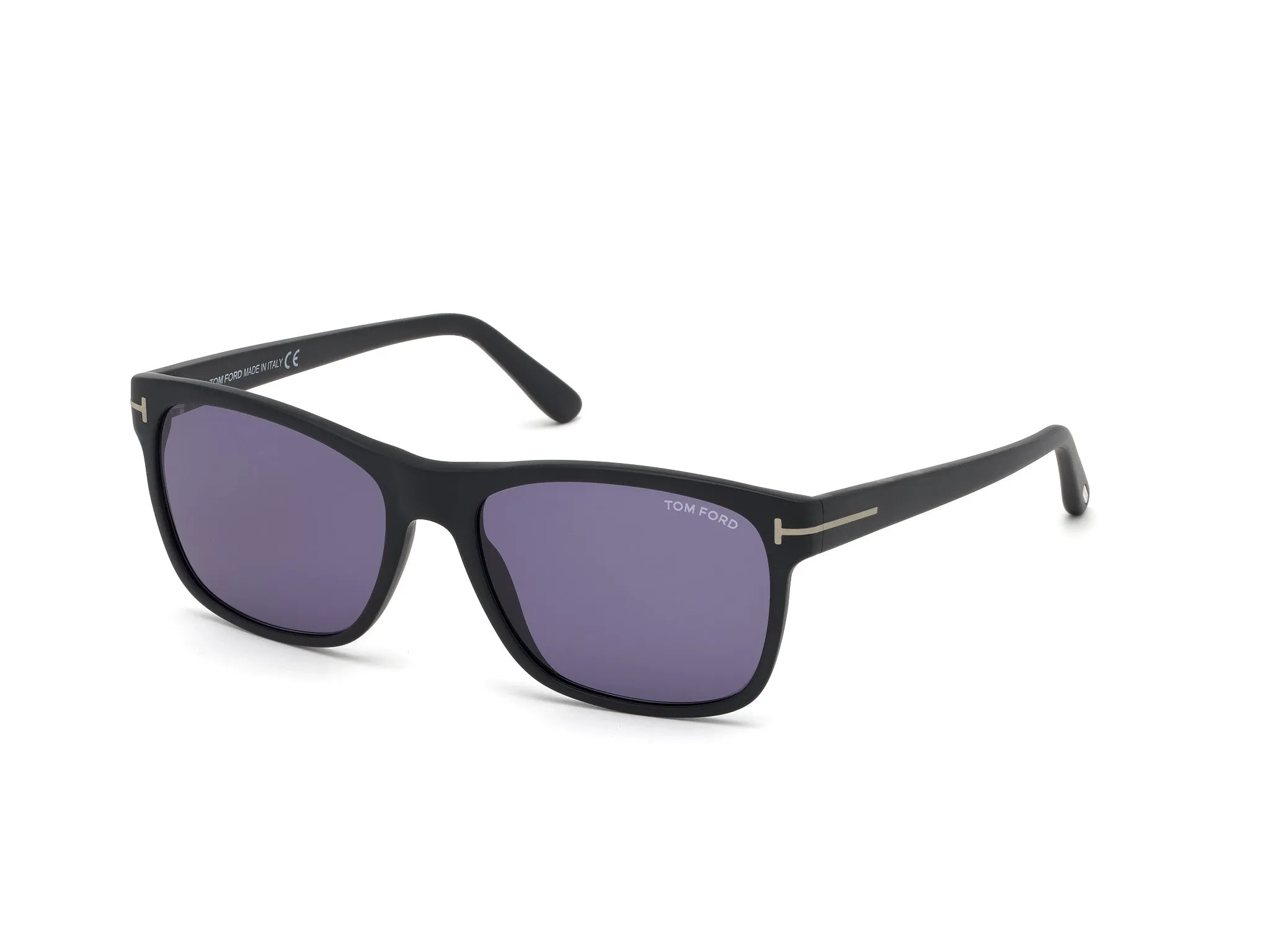 TOM FORD FT0698 GIULIO 02V Occhiali da sole Acetato Nero Blu Geometrica Normale - immagine 1
