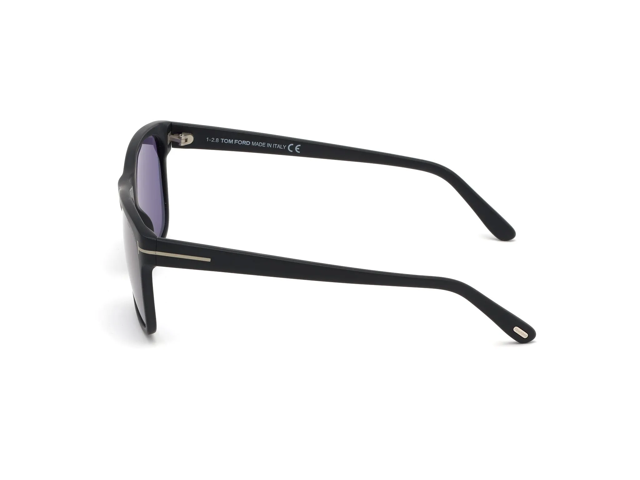 TOM FORD FT0698 GIULIO 02V Occhiali da sole Acetato Nero-opaco Blu Geometrica Normale - immagine 3