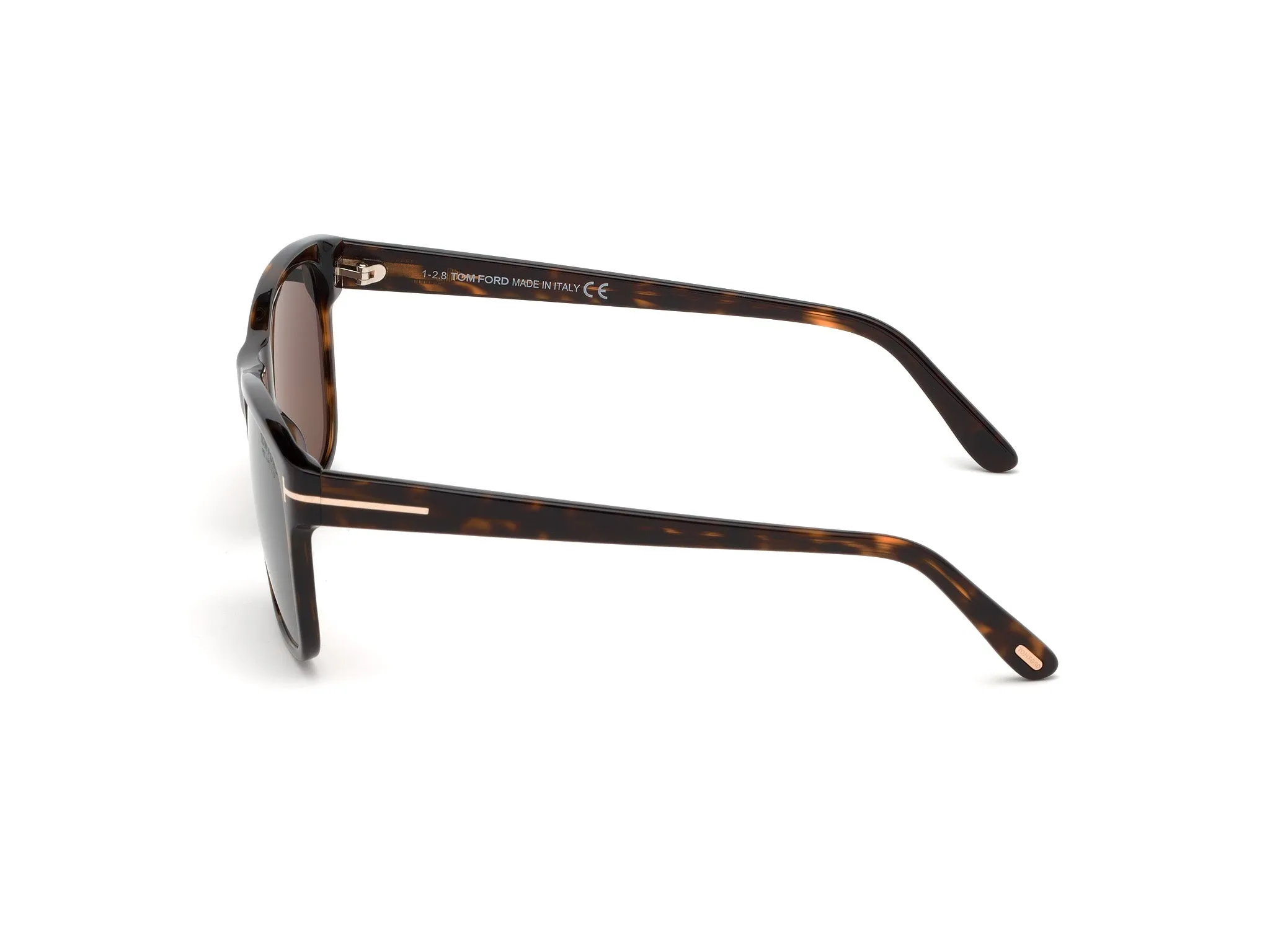 TOM FORD FT0698 GIULIO 52D Occhiali da sole Acetato Havana scuro Fumo Geometrica Polarizzata - immagine 3