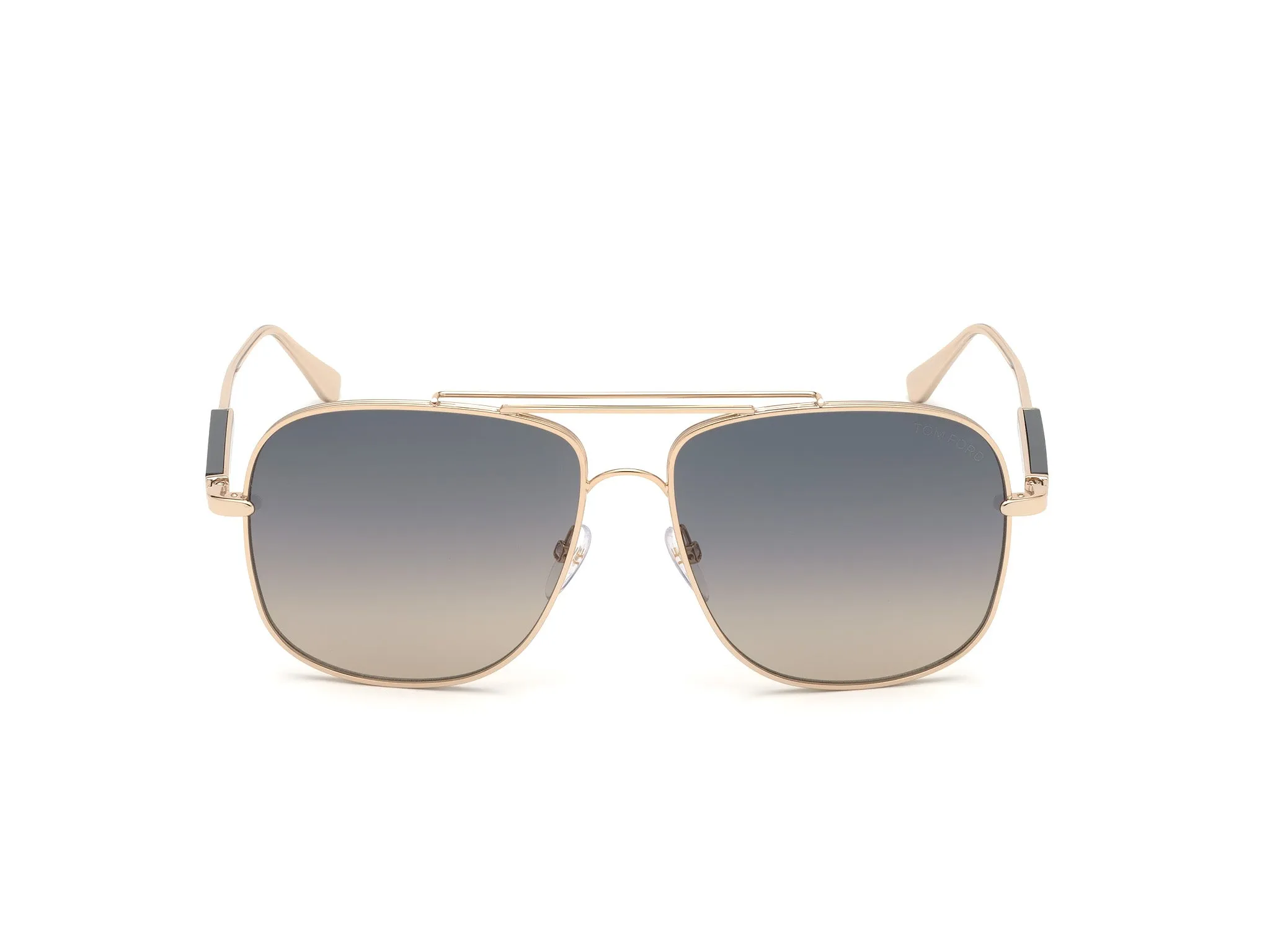 TOM FORD FT0669 JUDE 28B Occhiali da sole Metallo Oro Grigio Geometrica Normale Sfumato - immagine 2