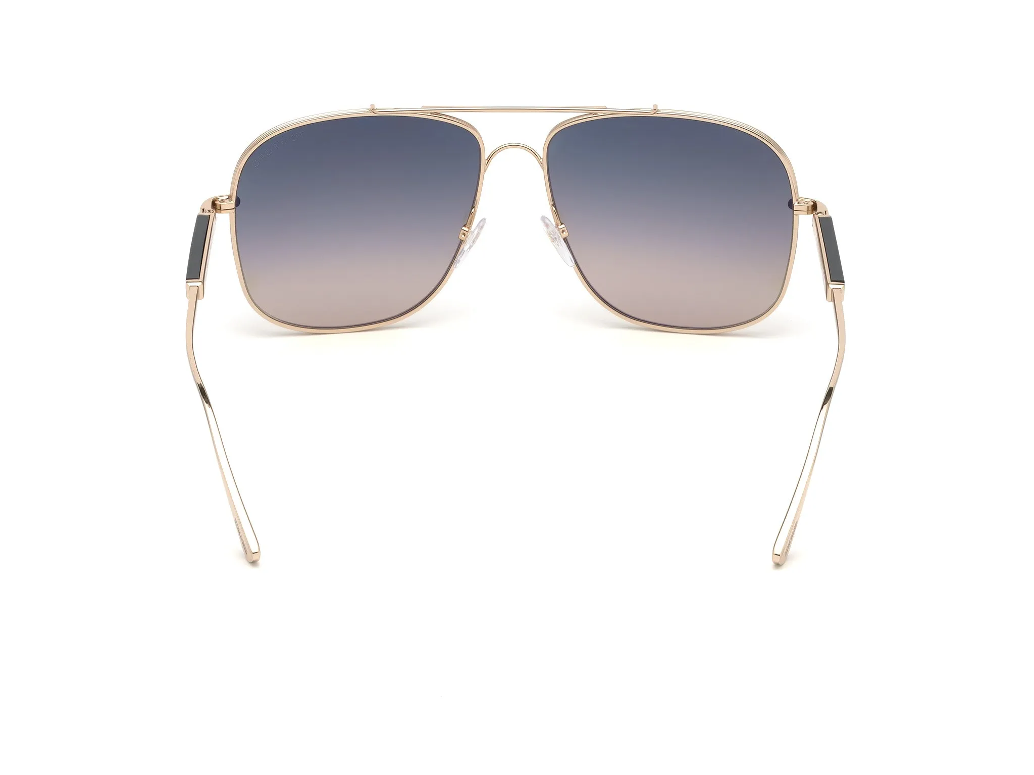 TOM FORD FT0669 JUDE 28B Occhiali da sole Metallo Oro Grigio Geometrica Normale Sfumato - immagine 4