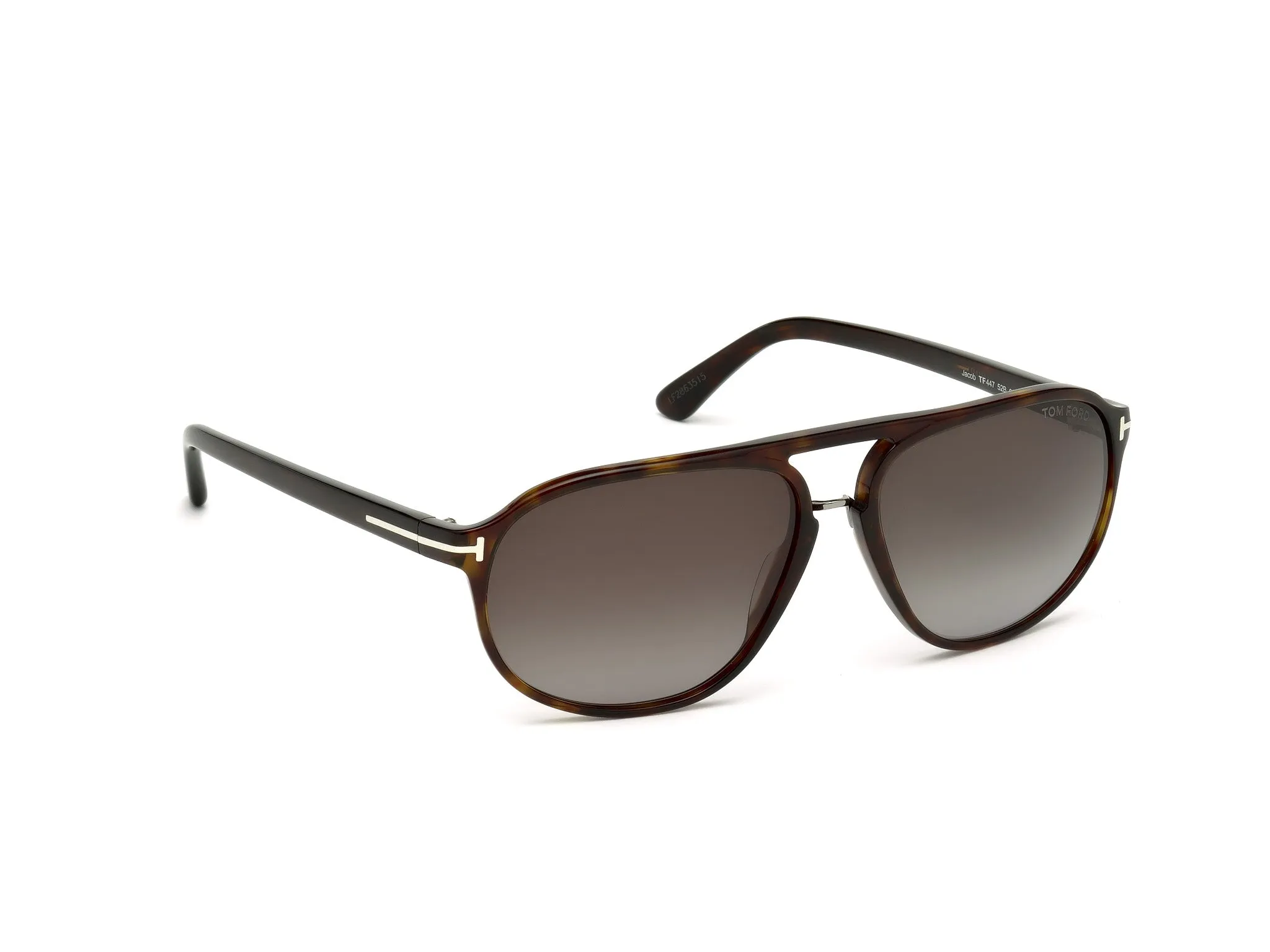 TOM FORD FT0447 JACOB 52B Occhiali da sole Acetato Havana Fumo Rotonda Normale Sfumato - immagine 2