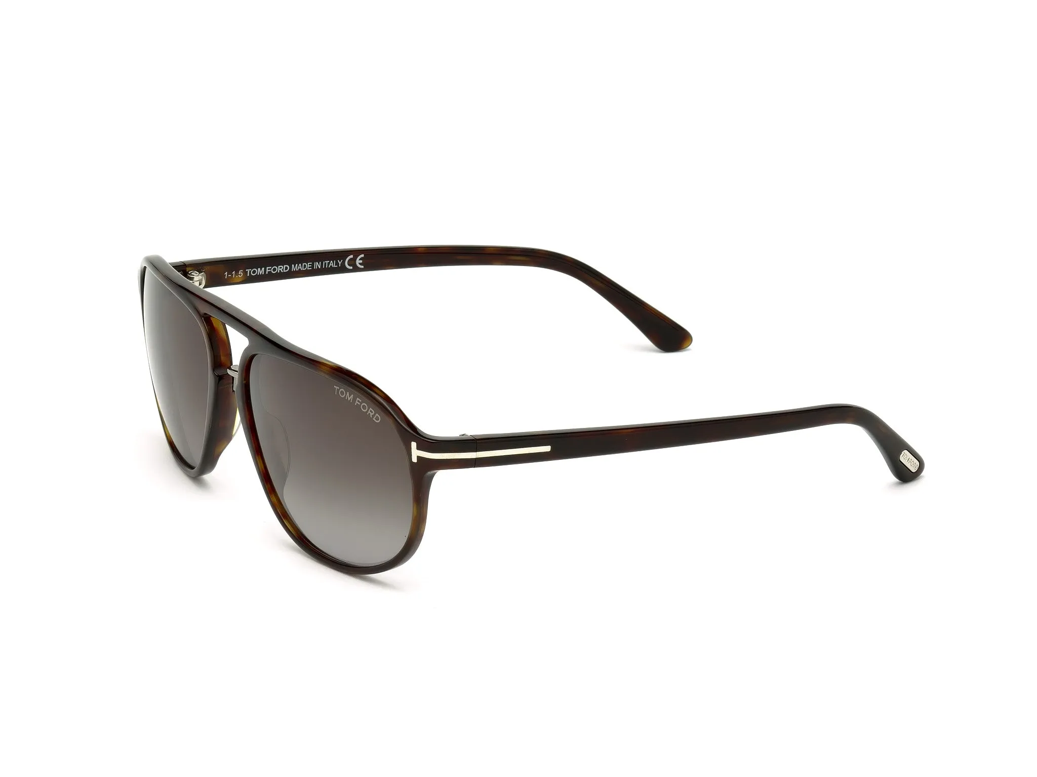 TOM FORD FT0447 JACOB 52B Occhiali da sole Acetato Havana Fumo Rotonda Normale Sfumato - immagine 3