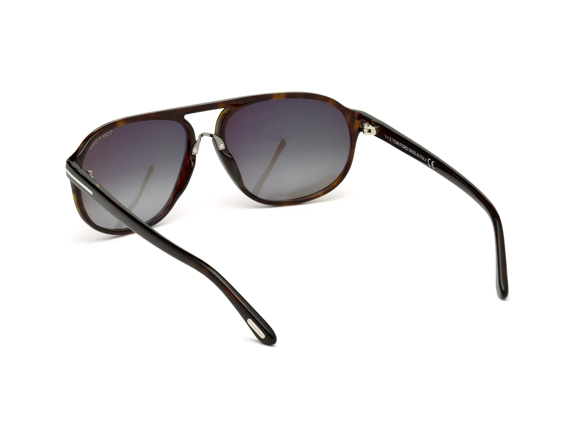 TOM FORD FT0447 JACOB 52B Occhiali da sole Acetato Havana Fumo Rotonda Normale Sfumato - immagine 4