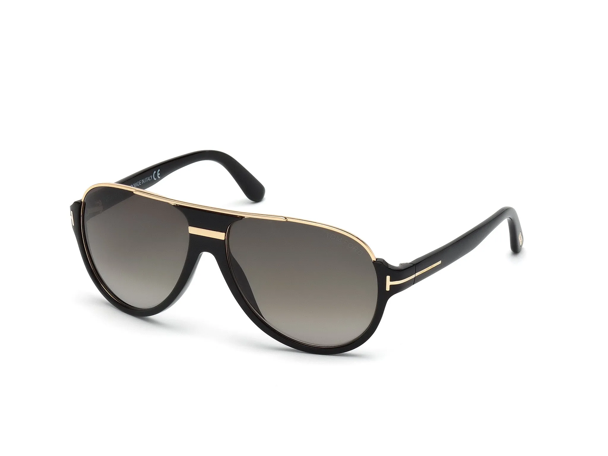 TOM FORD FT0334 DIMITRY 01P Occhiali da sole Acetato Nero Verde Pilot Normale Sfumato - immagine 1