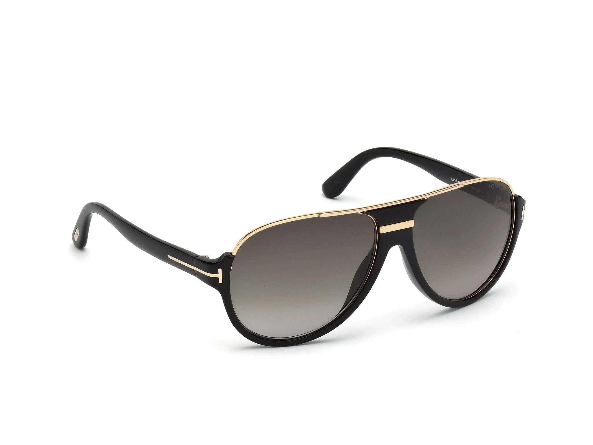 TOM FORD FT0334 DIMITRY 01P Occhiali da sole Acetato Nero Verde Pilot Normale Sfumato - immagine 2
