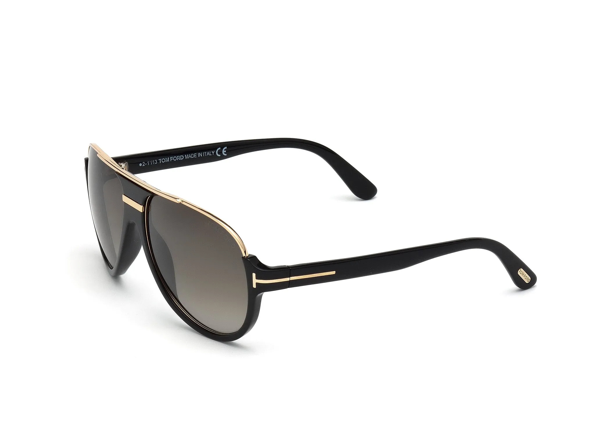 TOM FORD FT0334 DIMITRY 01P Occhiali da sole Acetato Nero Verde Pilot Normale Sfumato - immagine 3