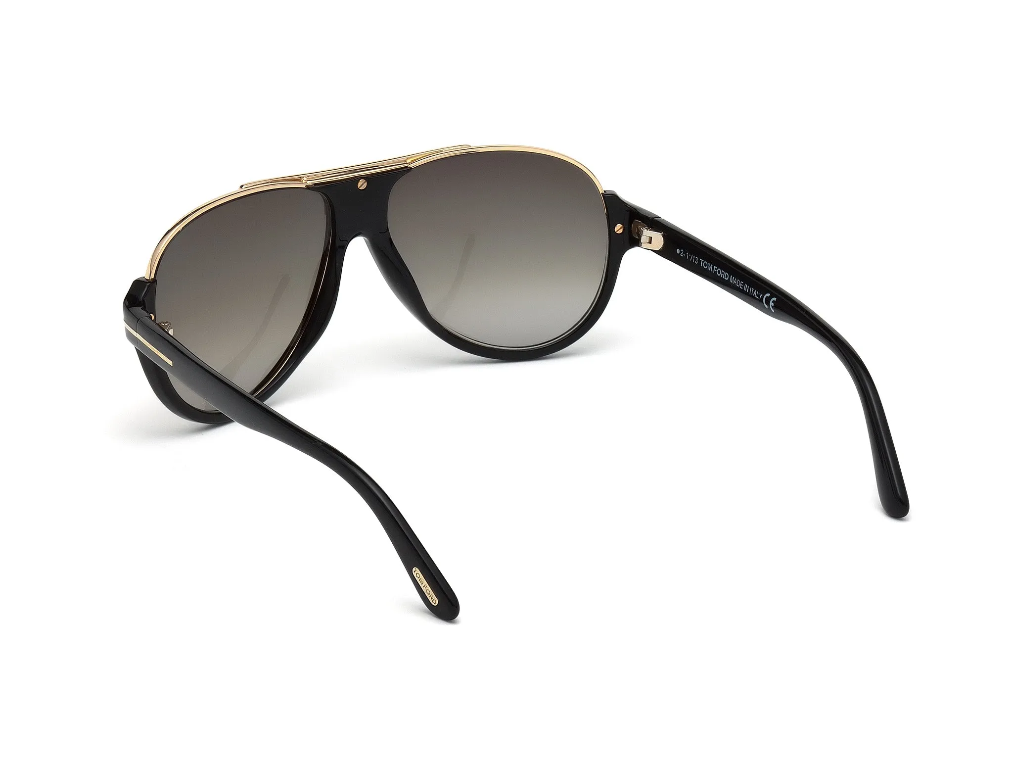 TOM FORD FT0334 DIMITRY 01P Occhiali da sole Acetato Nero Verde Pilot Normale Sfumato - immagine 4