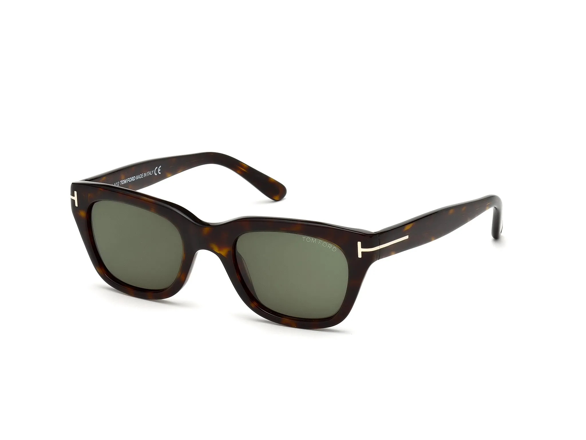 TOM FORD FT0237 SNOWDON 52N Occhiali da sole Acetato Havana Verde Squadrata Normale - immagine 1