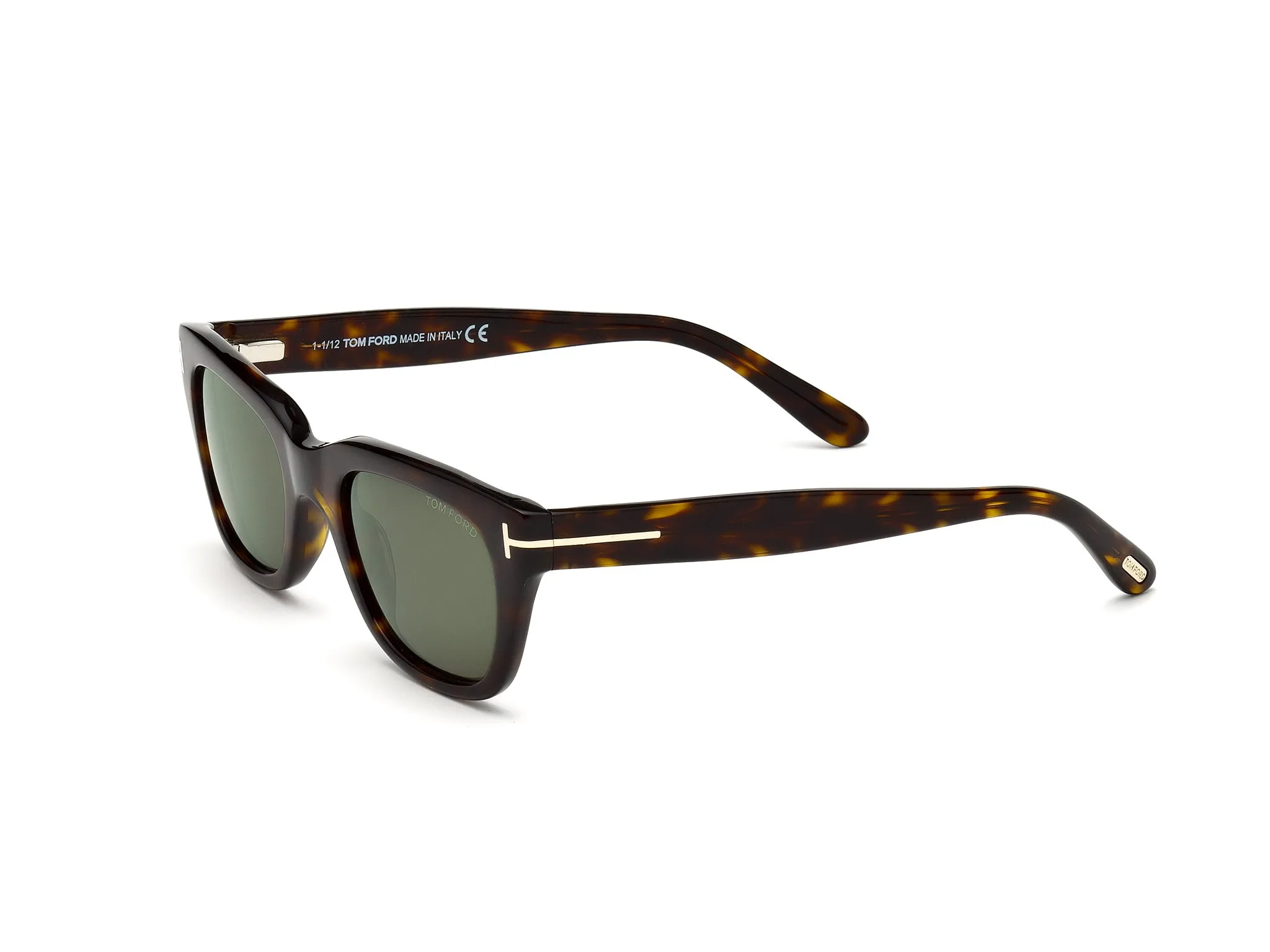 TOM FORD FT0237 SNOWDON 52N Occhiali da sole Acetato Havana Verde Squadrata Normale - immagine 2
